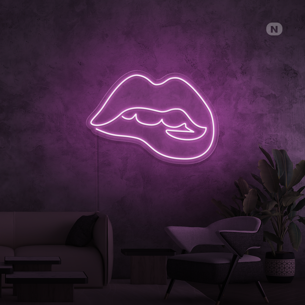 Neon Schild Verführerische Lippe