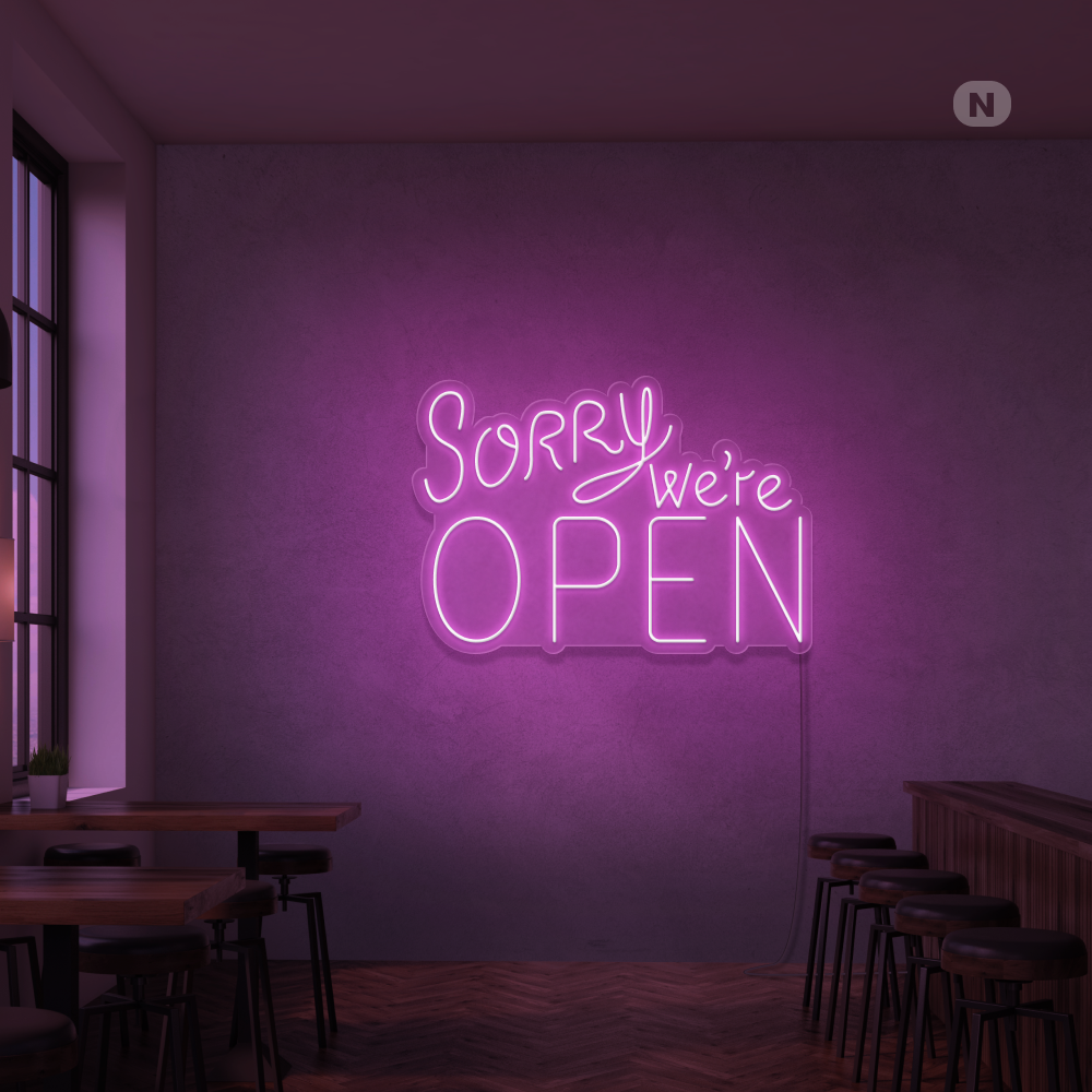 Neon Schild Open