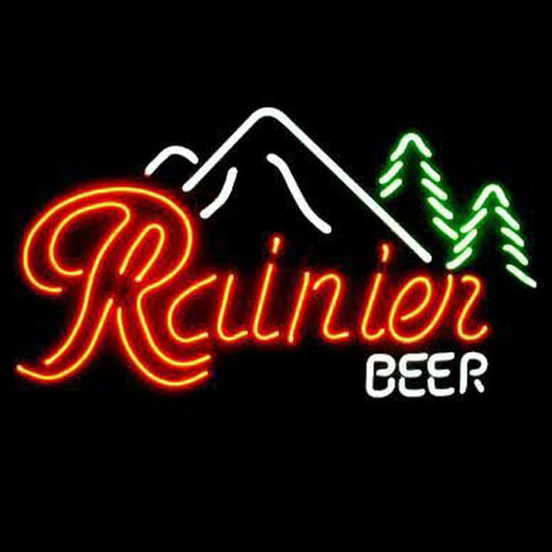 "Berg, Baum Bier" Neonschrift