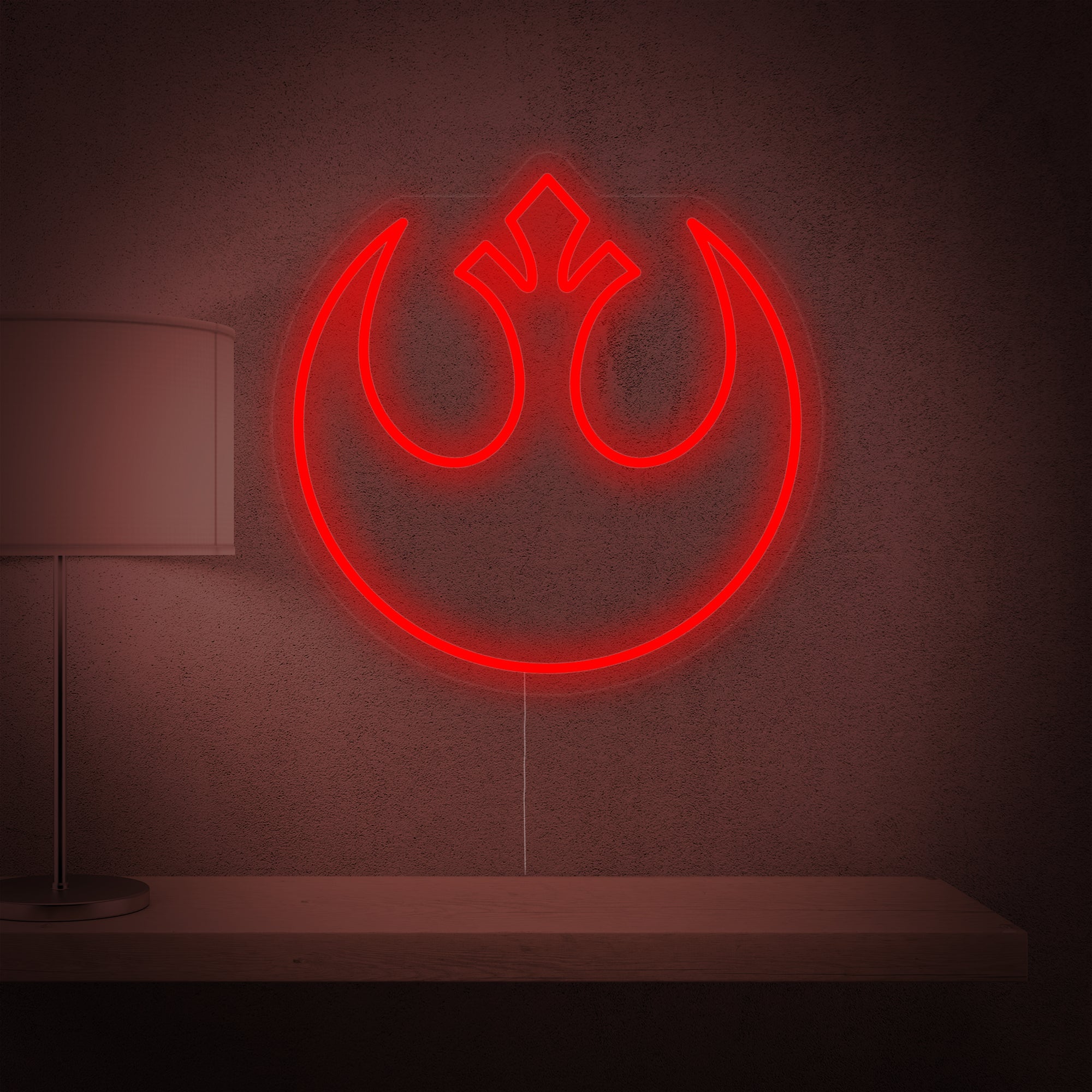"Rebel-Logo" Neonschrift