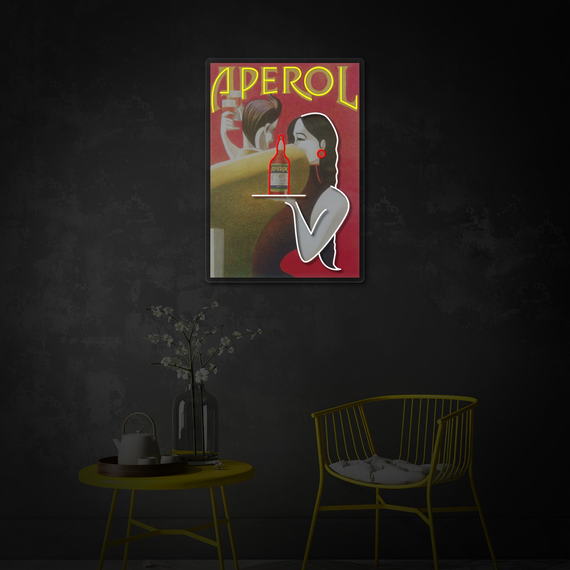 "Retro -Aperol -Poster" UV-bedruckt LED-Neonschild