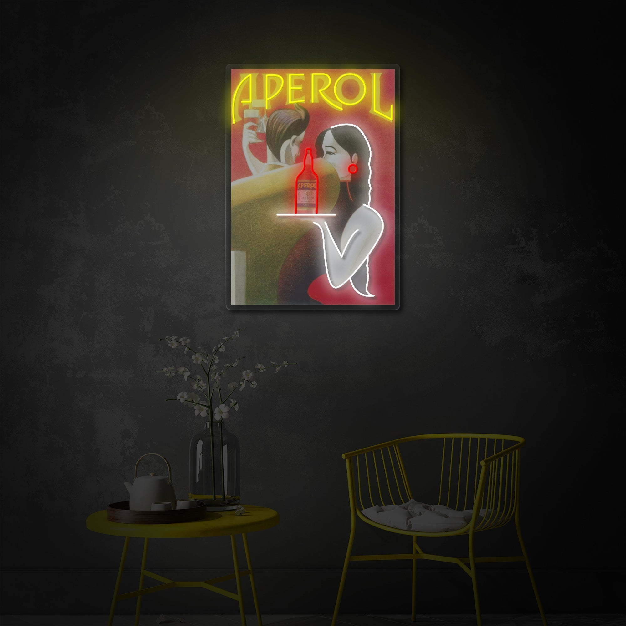 "Retro -Aperol -Poster" UV-bedruckt LED-Neonschild