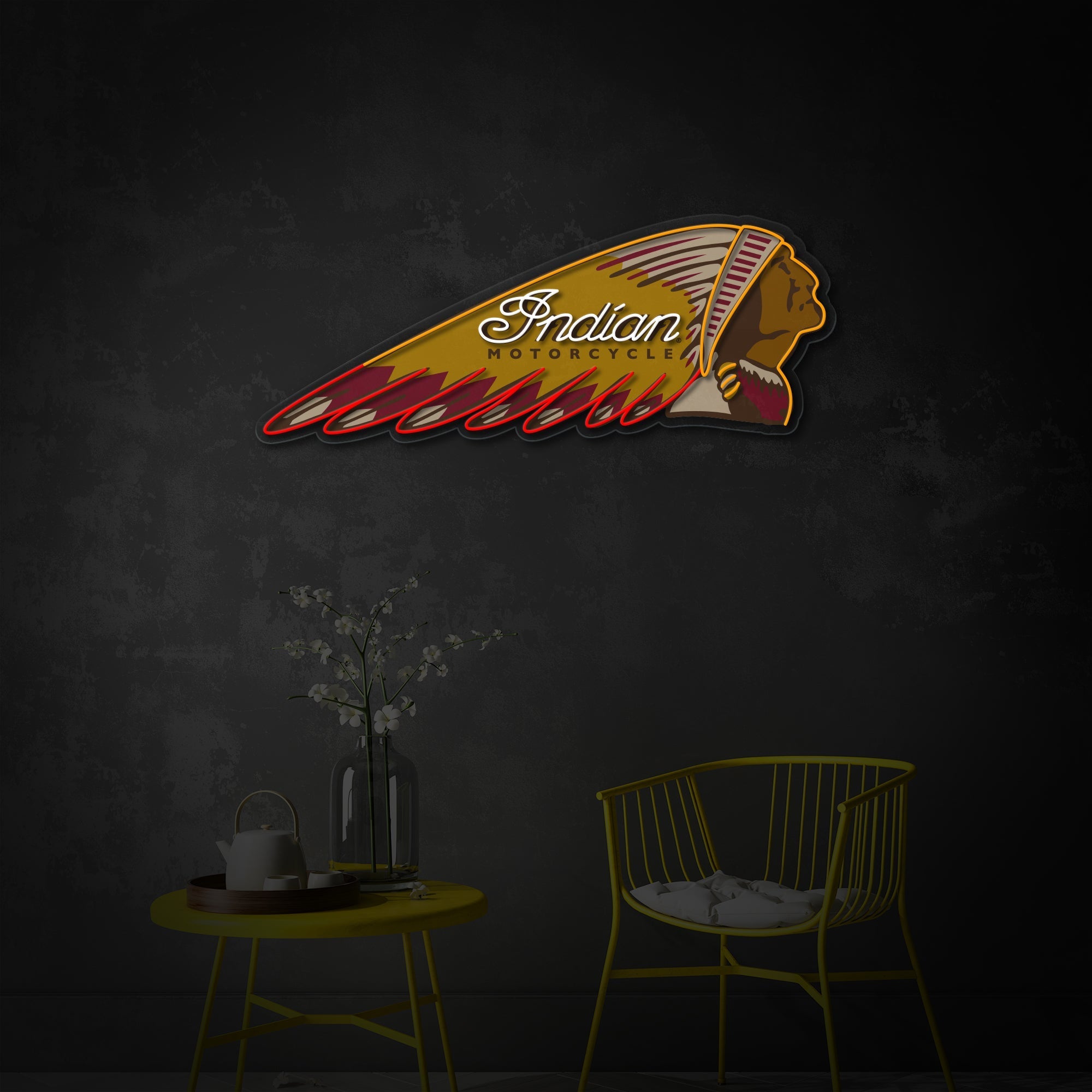 "Retro -Motorrad" UV-bedruckt LED-Neonschild