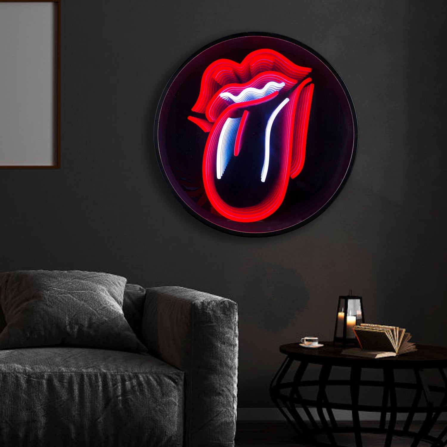"Rolling Stones" 3D Unendlichkeits LED Neonschrift
