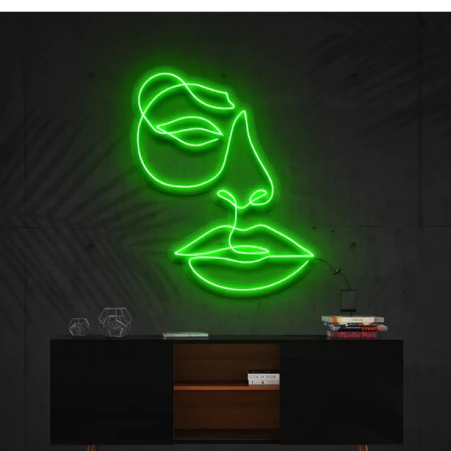 „Schönes Gesicht“ – Neon Kunstwerk