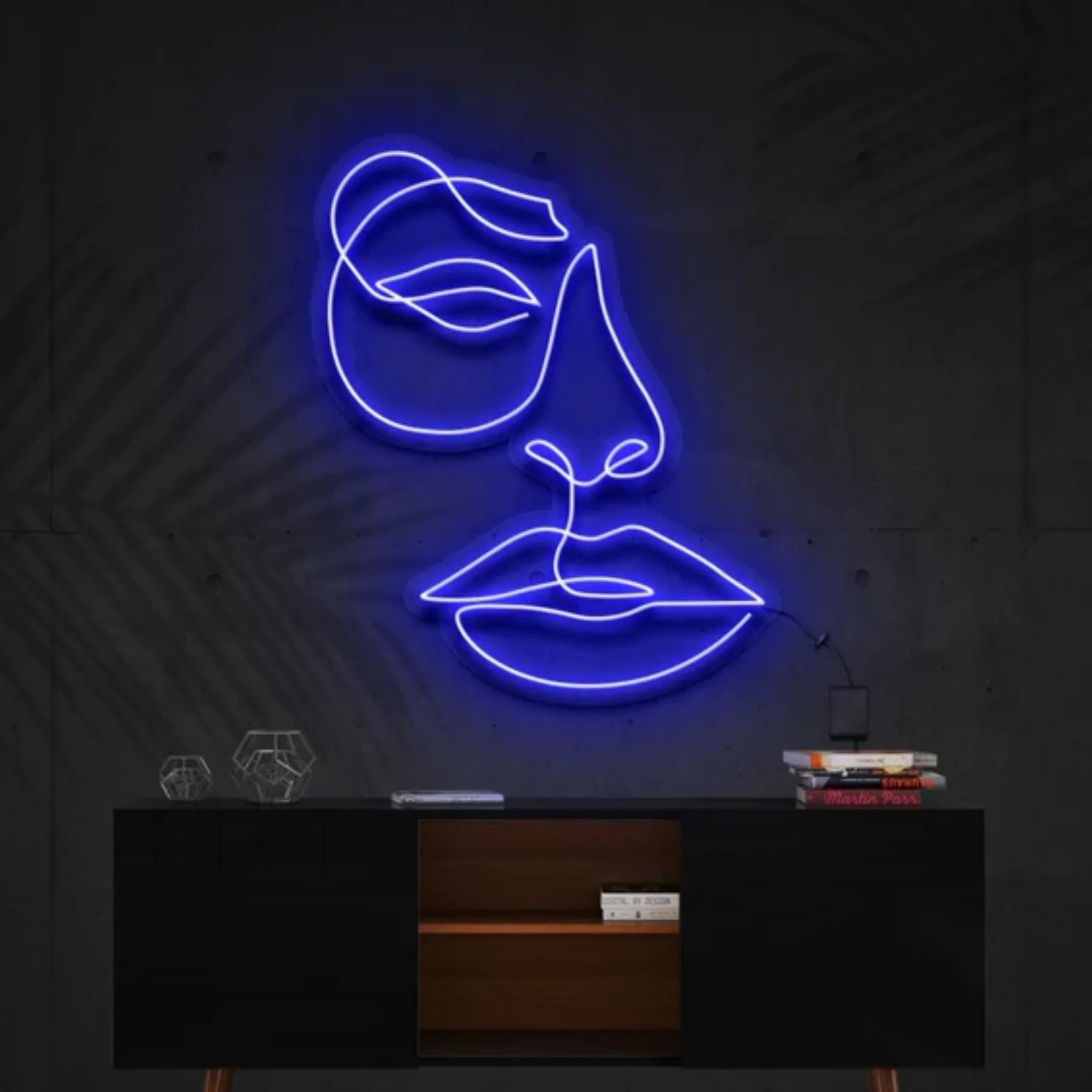 „Schönes Gesicht“ – Neon Kunstwerk