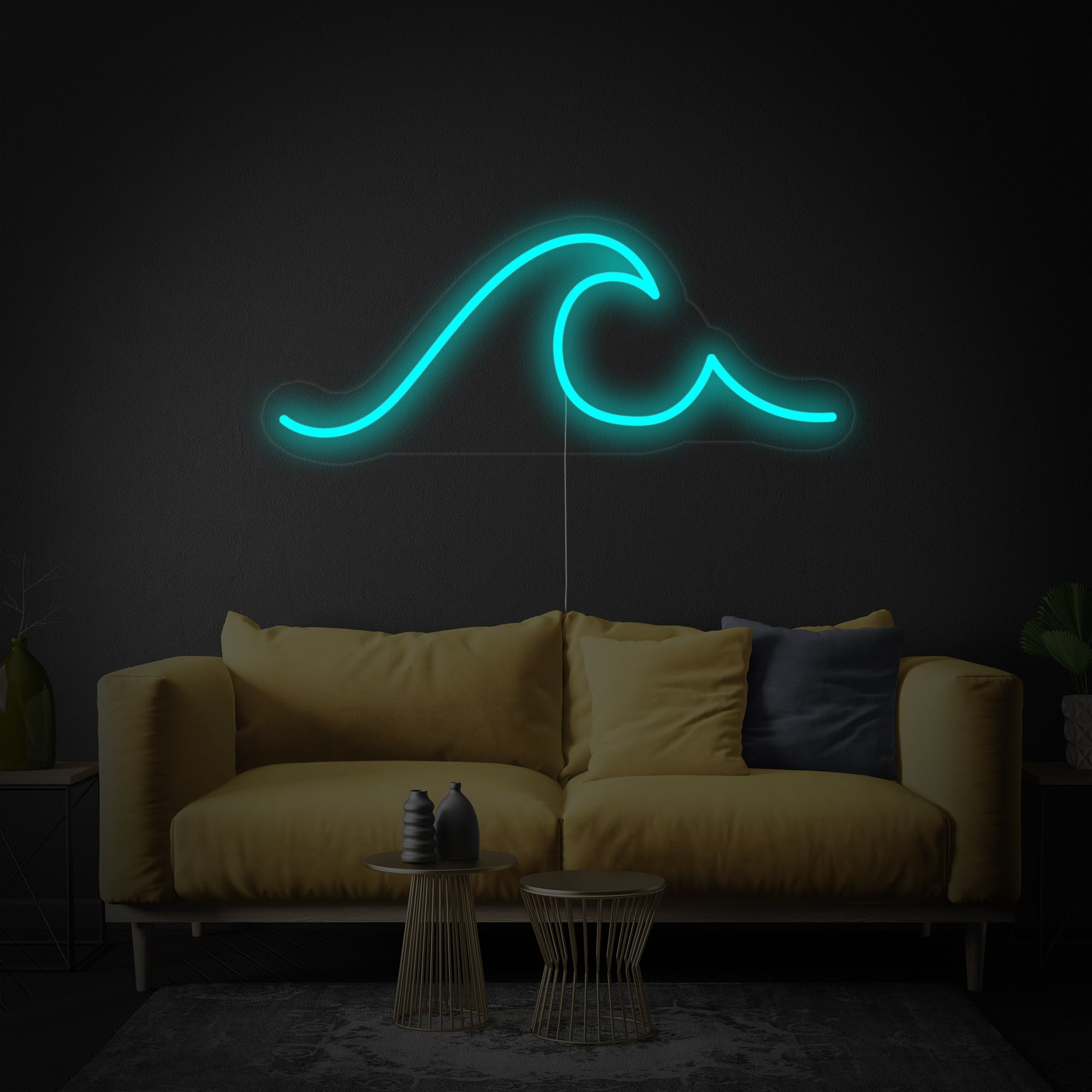 "Meerwelle" Neonschrift