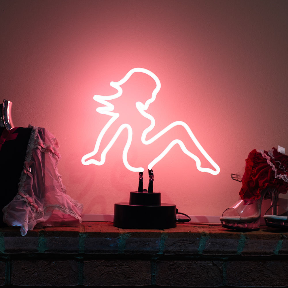 "Live Nudes Sexy Nacktes Mädchen" Tisch-Neonschrift, Glas-Neonschrift