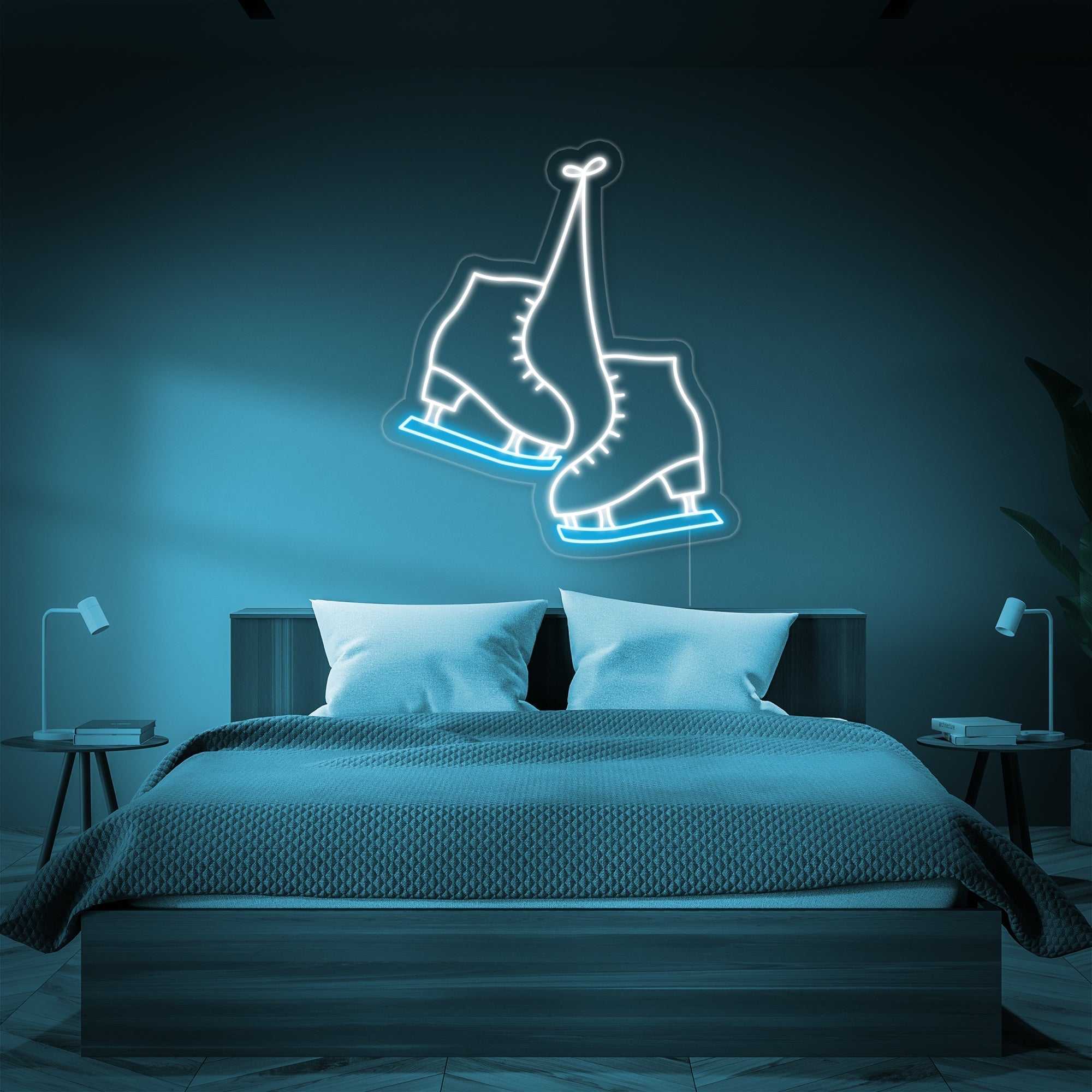 "Skate-Schuhe" Neonschrift