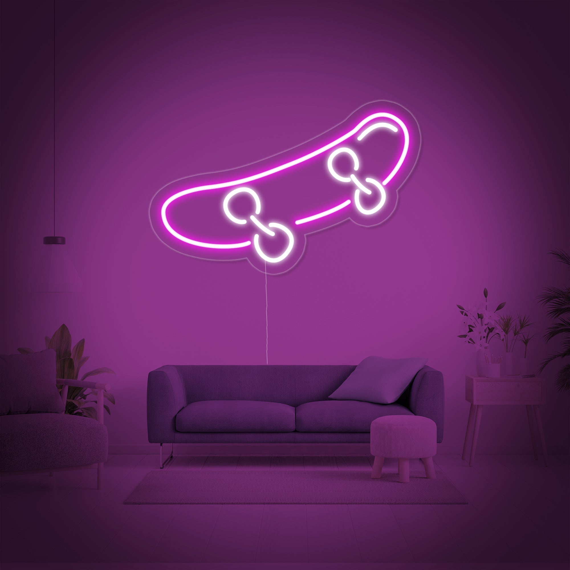 "Skateboard" Neonschrift