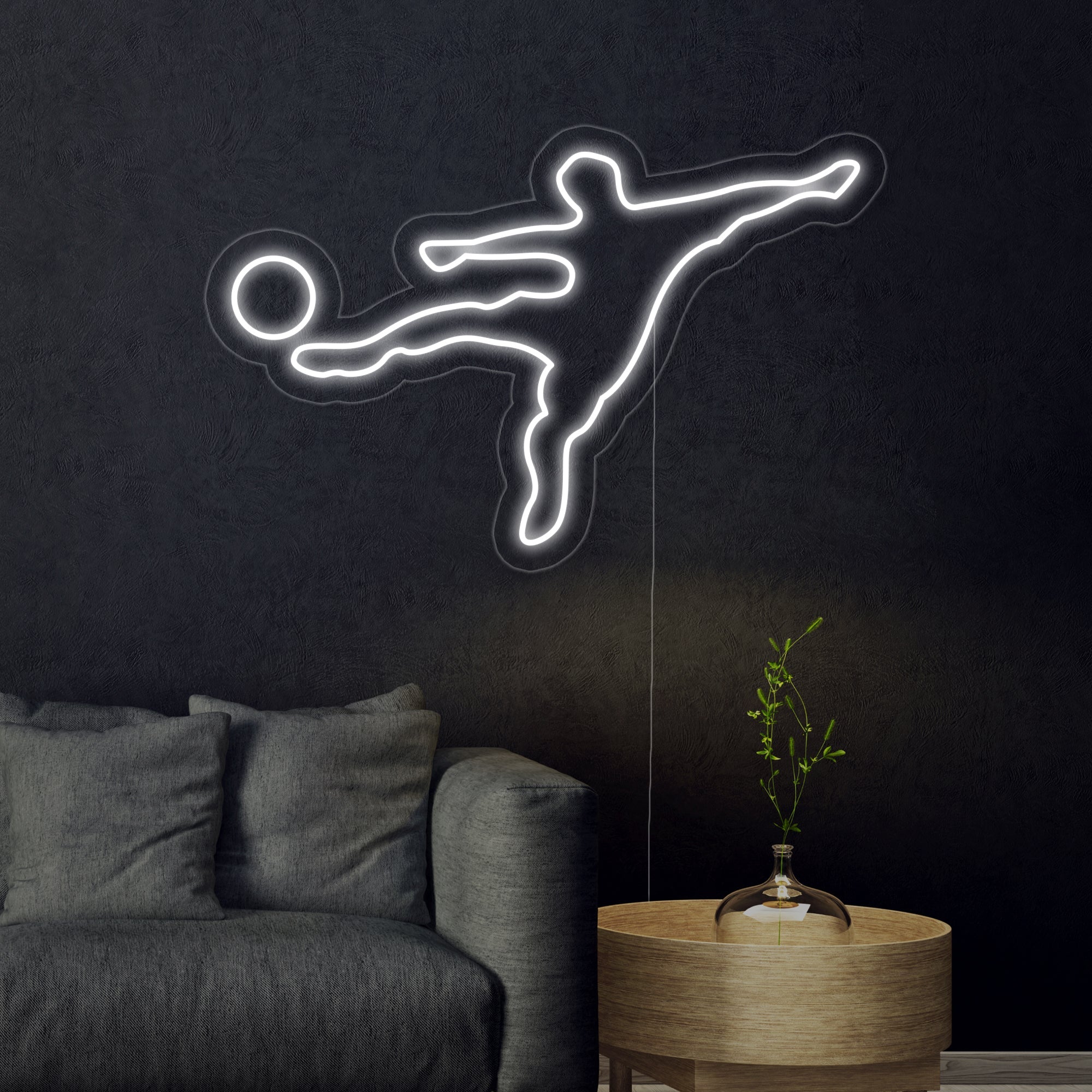 "Fußballer" Neonschrift