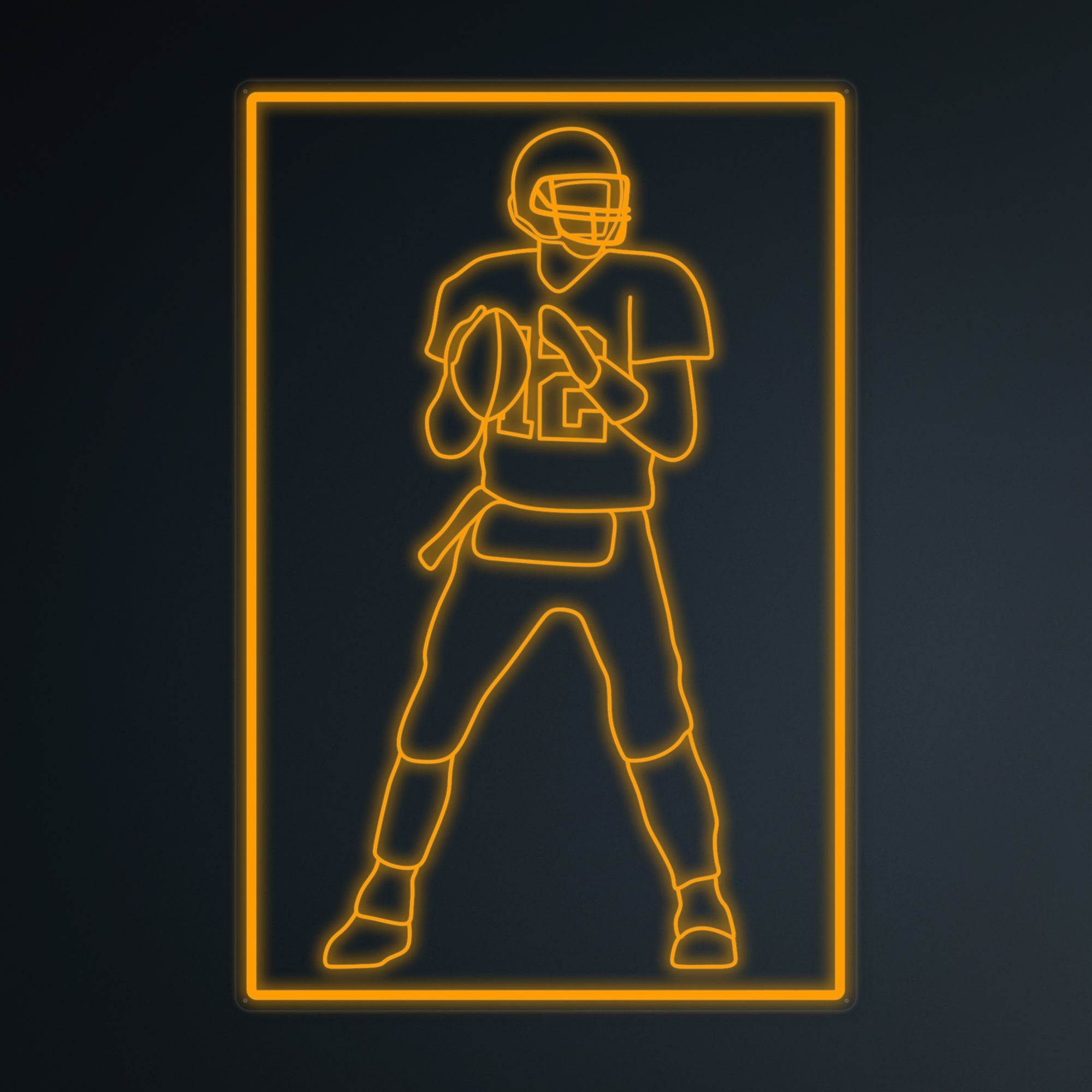 "Fußballspieler 12 Sport" Mini-Neonschild