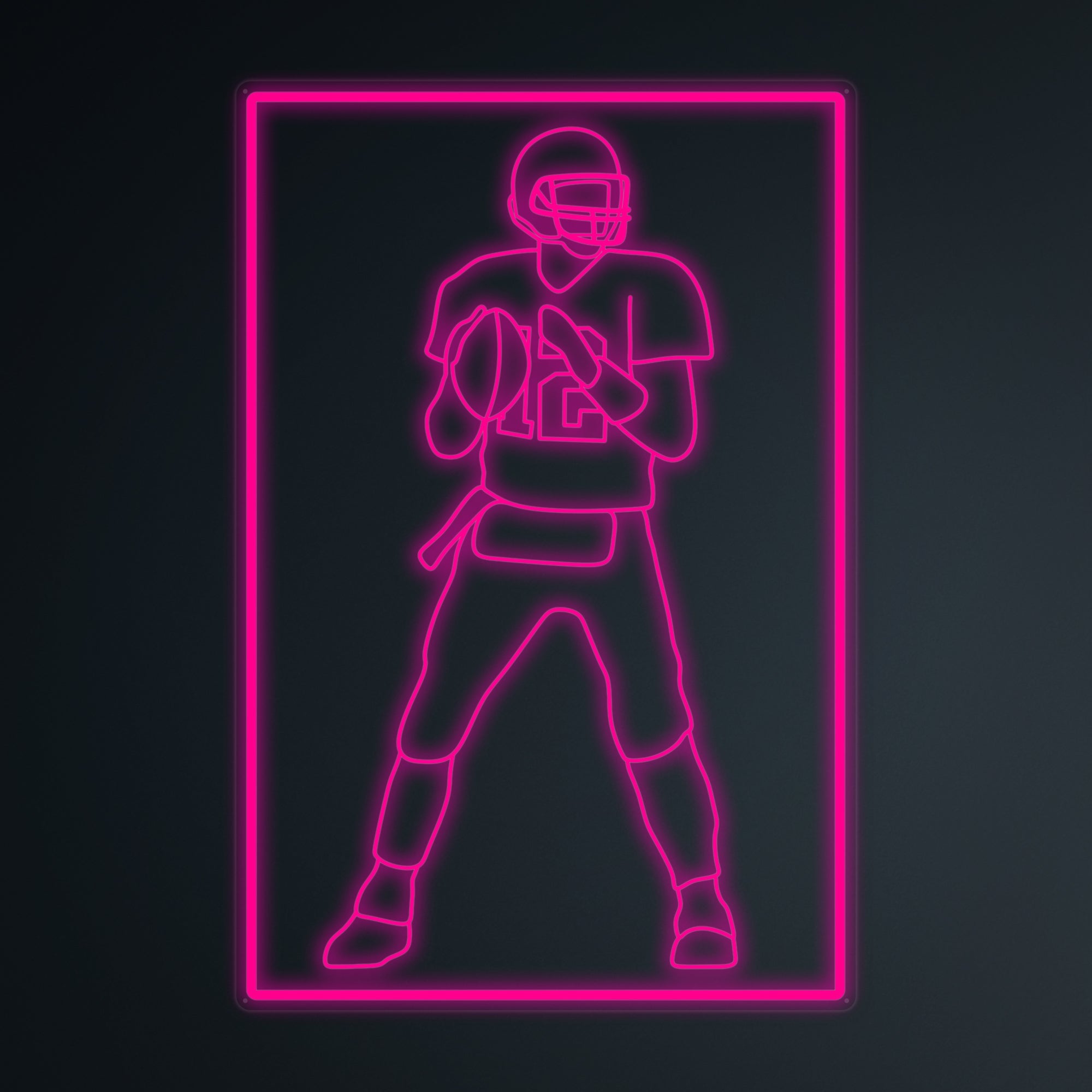 "Fußballspieler 12 Sport" Mini-Neonschild