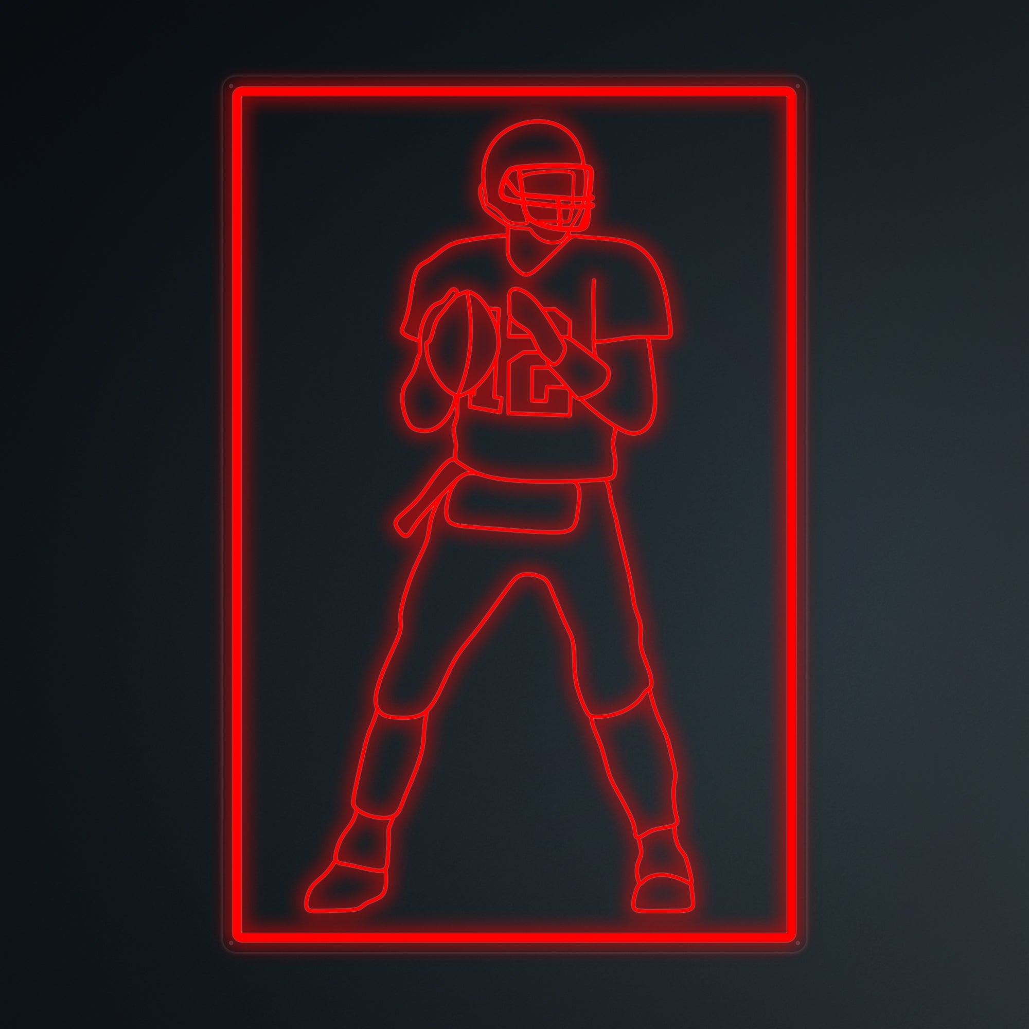 "Fußballspieler 12 Sport" Mini-Neonschild