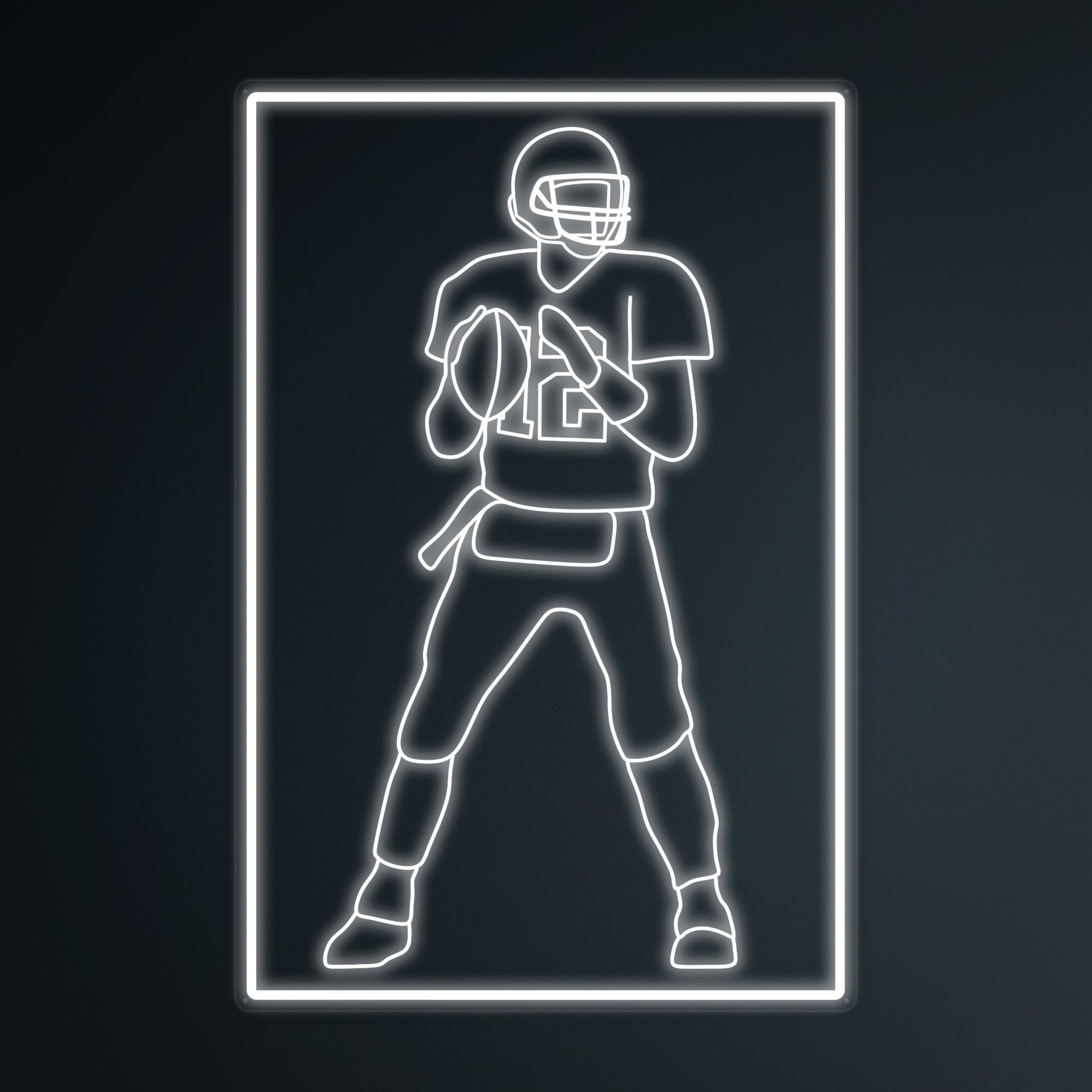 "Fußballspieler 12 Sport" Mini-Neonschild