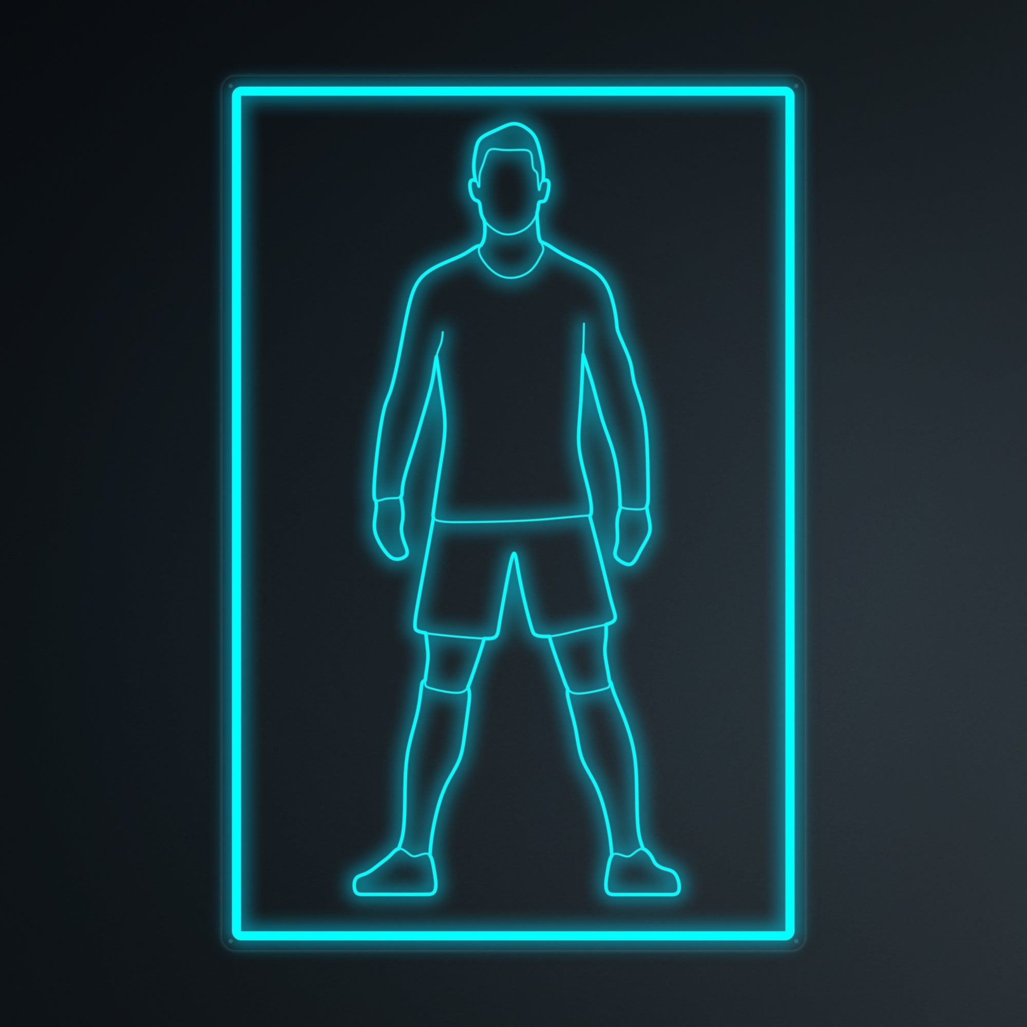 "Fußballspieler 7 Sport" Mini-Neonschild