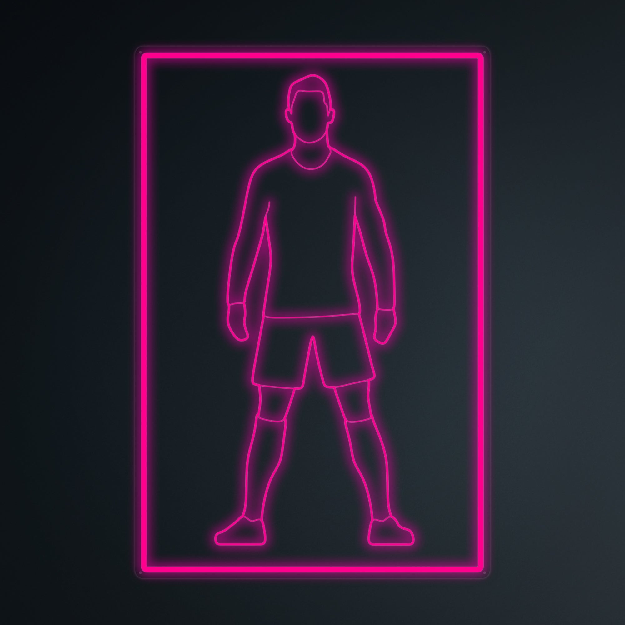 "Fußballspieler 7 Sport" Mini-Neonschild