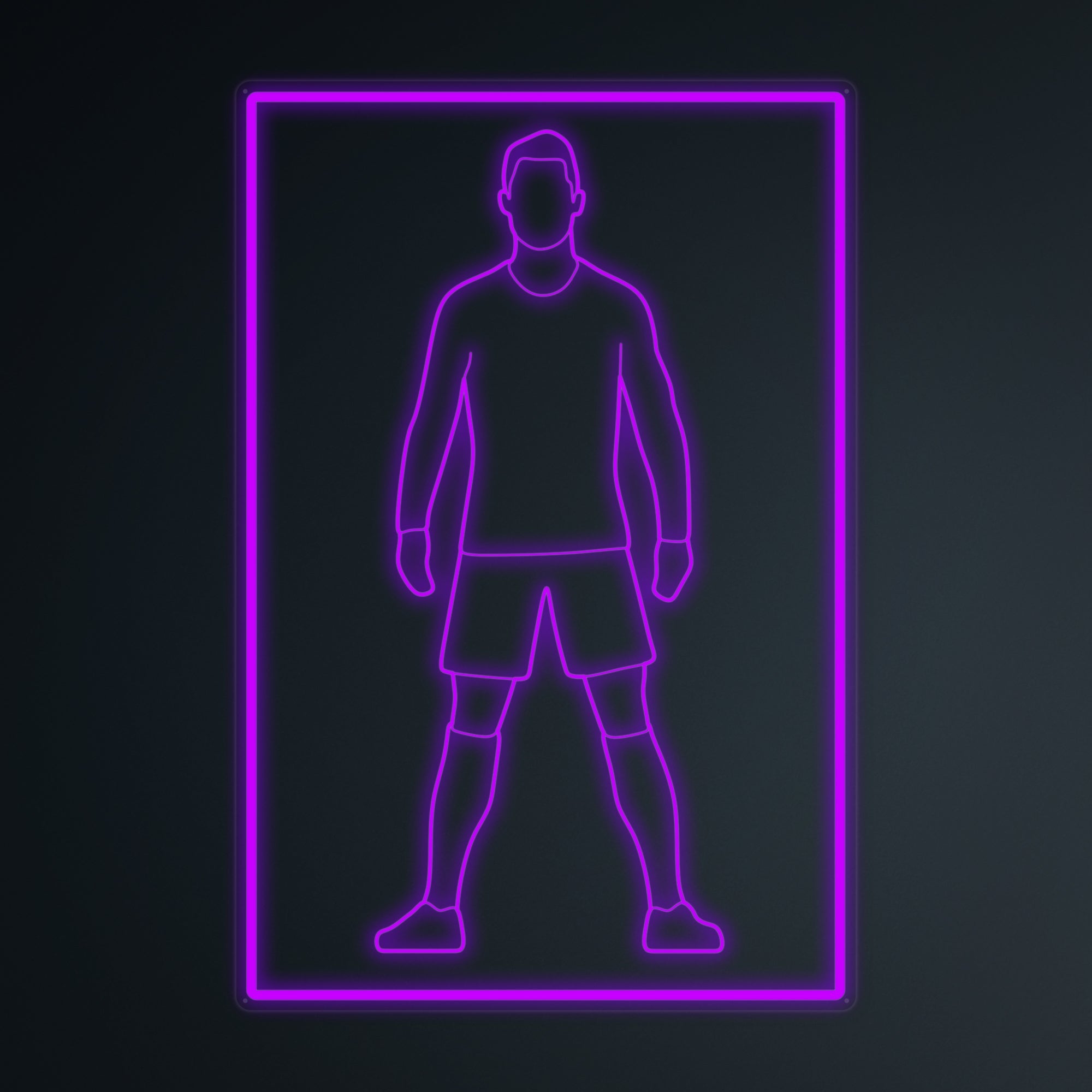 "Fußballspieler 7 Sport" Mini-Neonschild