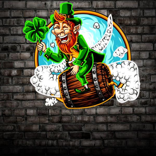 St. Patrick's Day Kobold LED Neon Acryl Kunstwerk