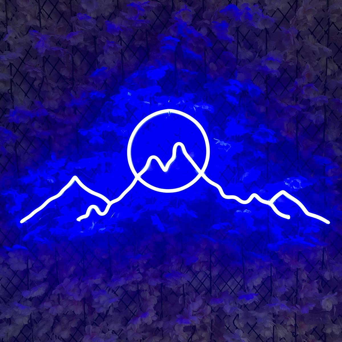 "Sonne Berge" Neonschrift