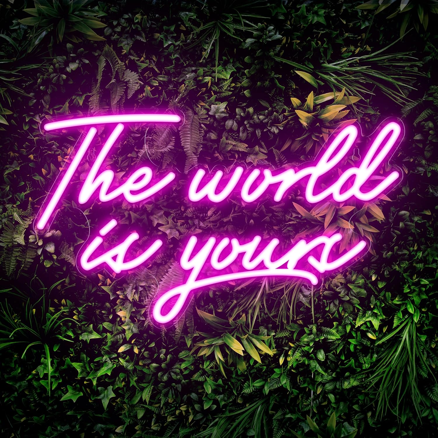 „The World Is Yours“-Neonschilder für die Wanddekoration