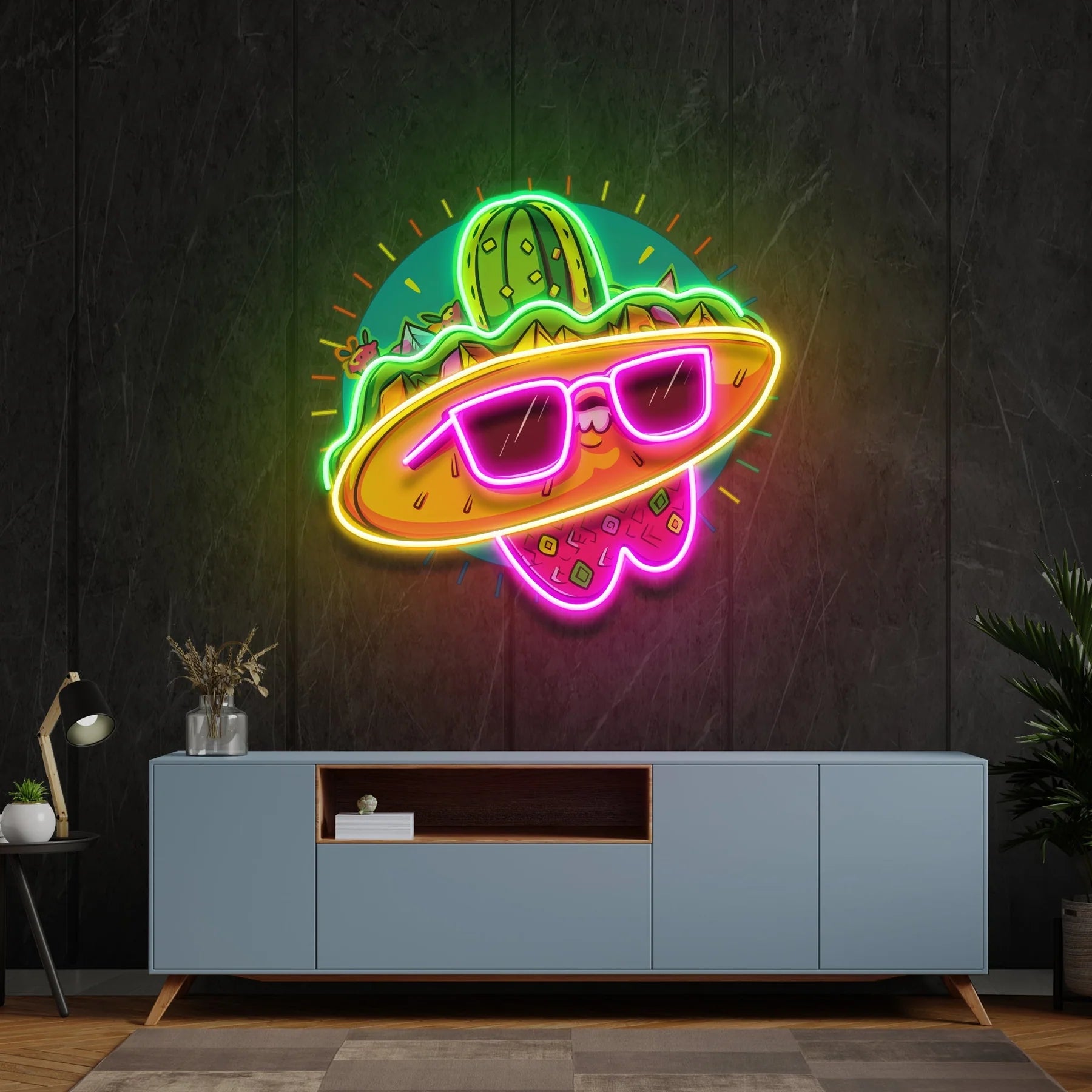 Taco-Restaurant-Dekor, Mexikanisches Essen, Kunstwerk, LED-Leuchtreklame
