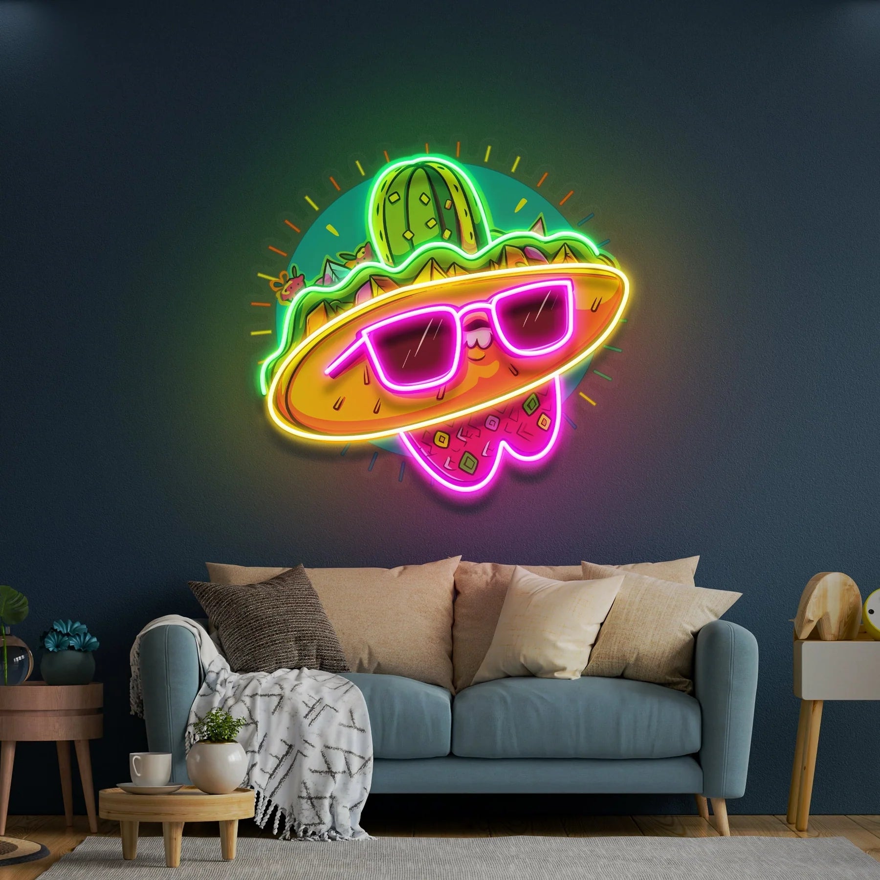 Taco-Restaurant-Dekor, Mexikanisches Essen, Kunstwerk, LED-Leuchtreklame
