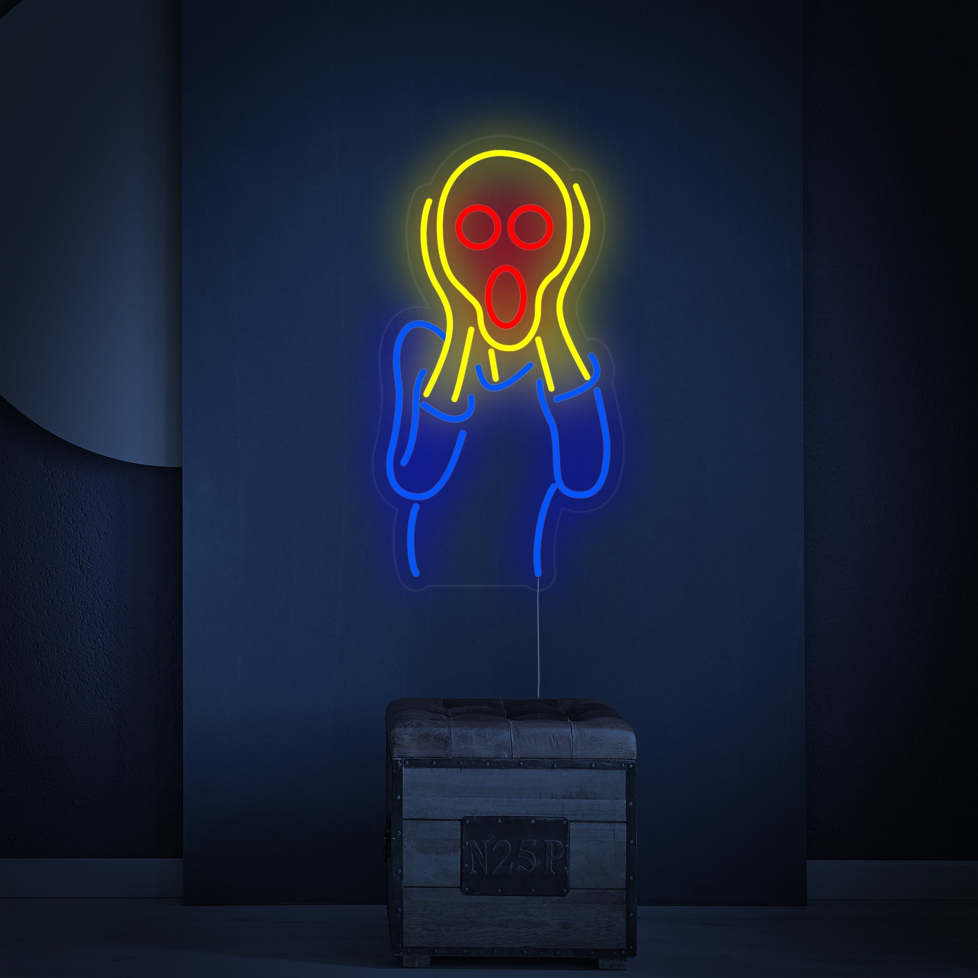 "Der Schrei Edvard Munch" Neonschrift