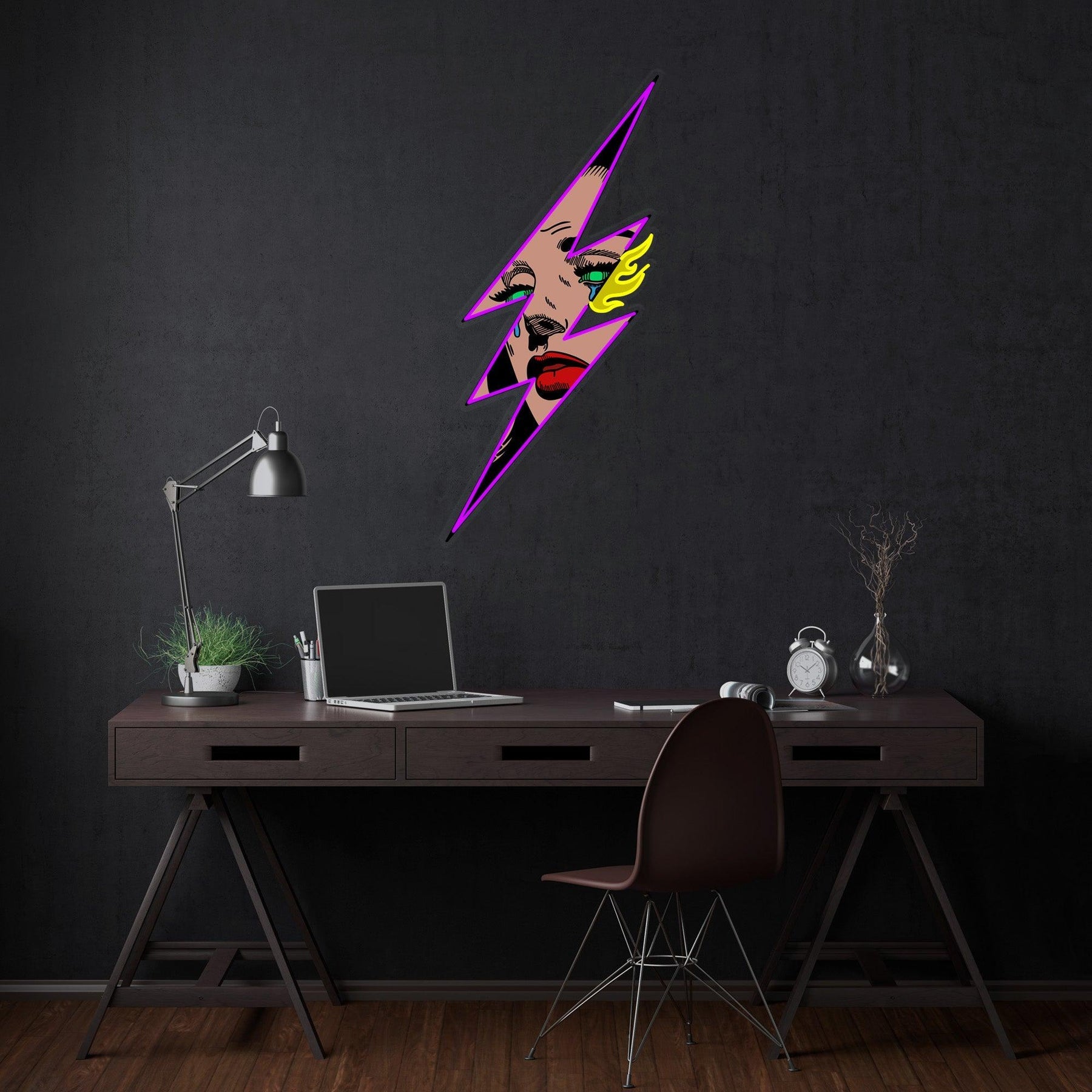 Thunder Girl LED Neon Acryl Kunstwerk