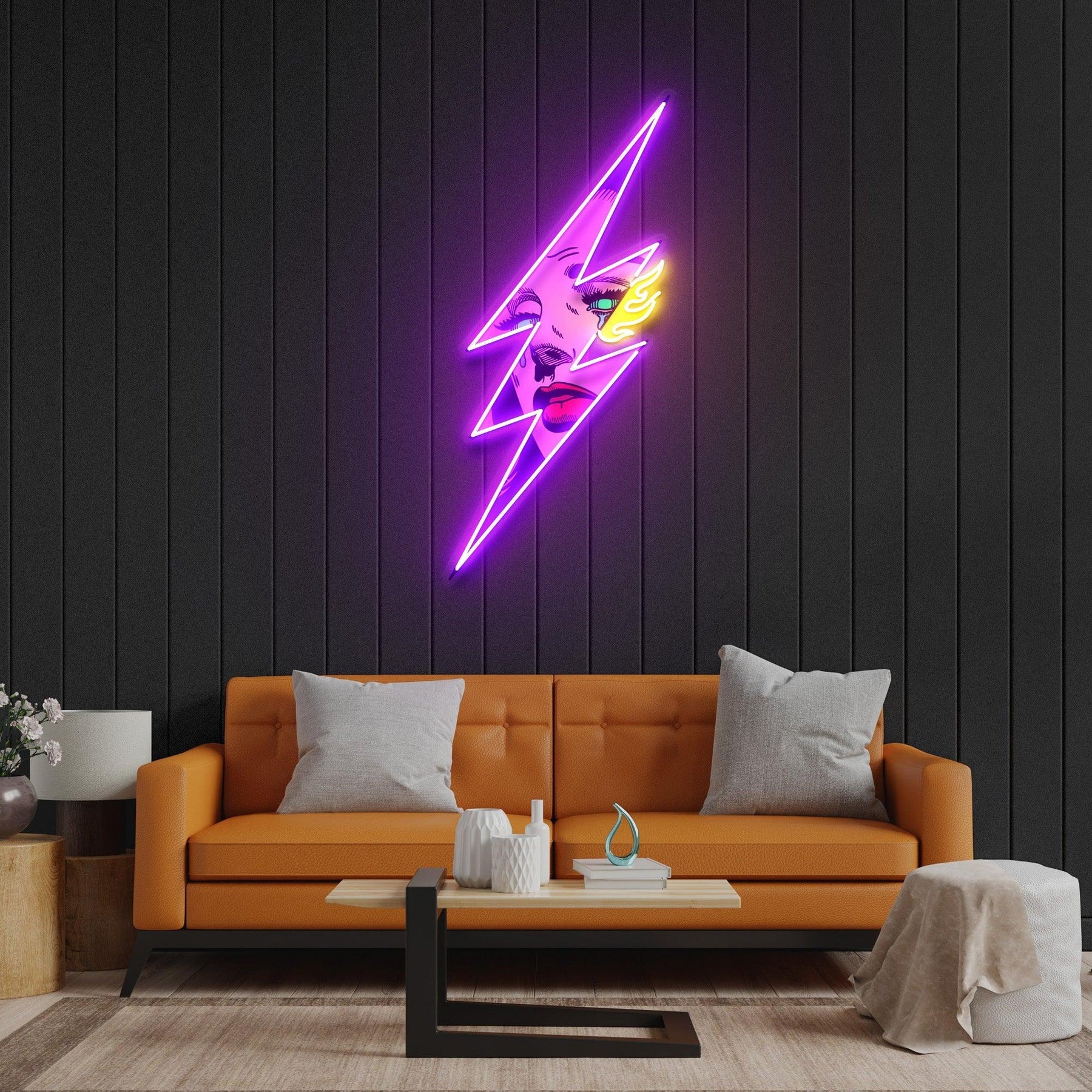 Thunder Girl LED Neon Acryl Kunstwerk