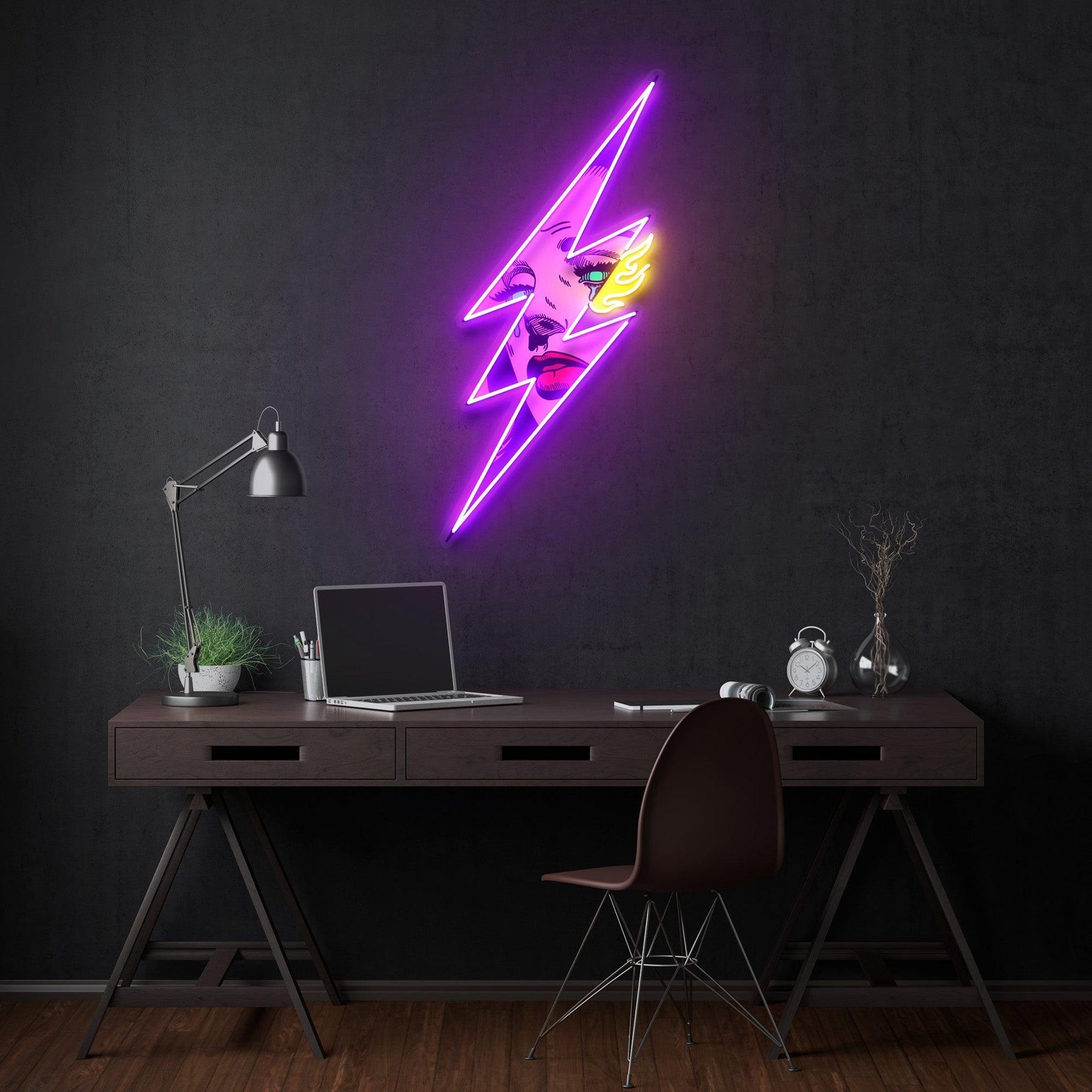Thunder Girl LED Neon Acryl Kunstwerk