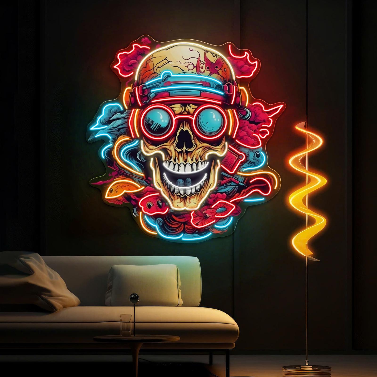 Todeslicht: Die Kunst von Leben und Tod Neon Kunstwerk