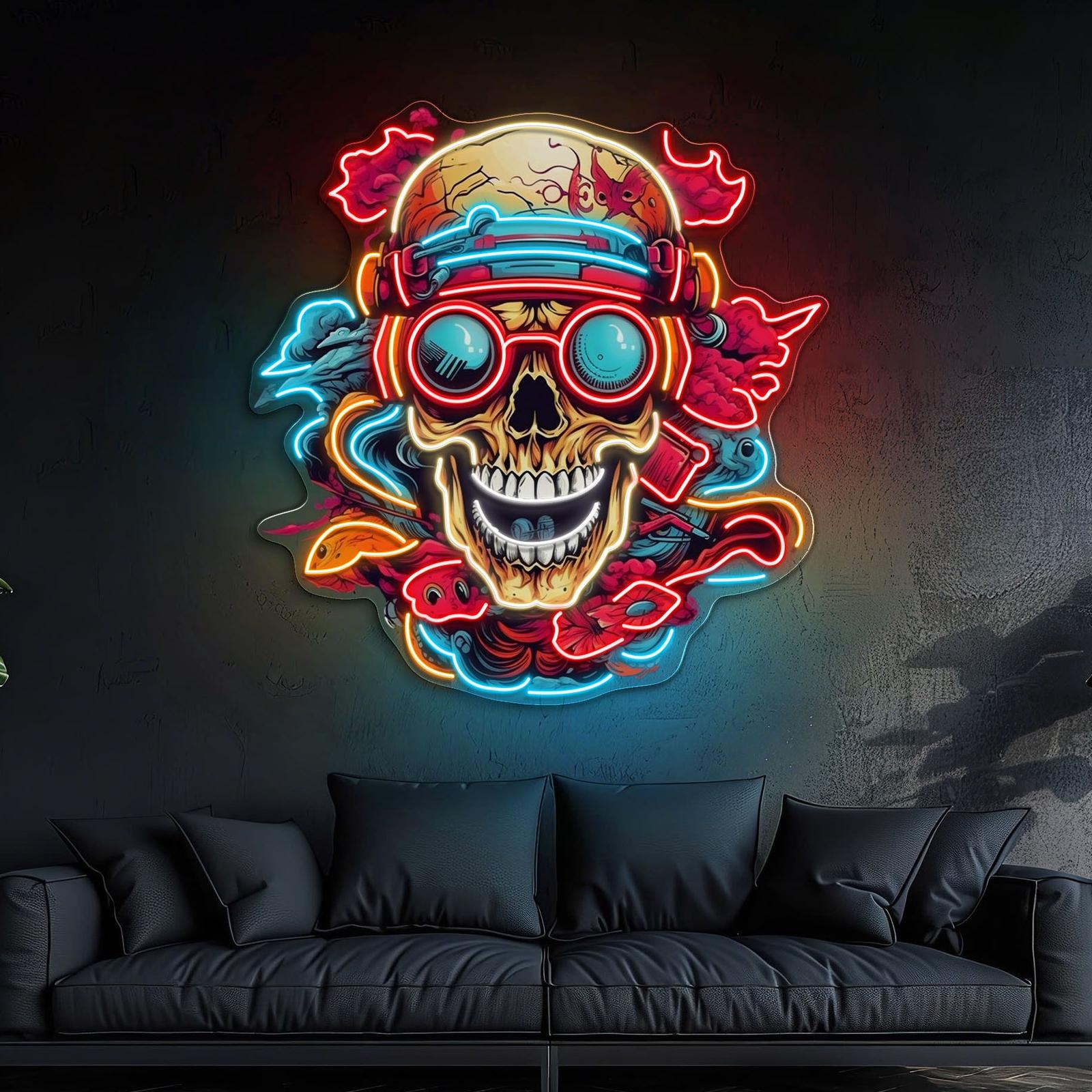 Todeslicht: Die Kunst von Leben und Tod Neon Kunstwerk