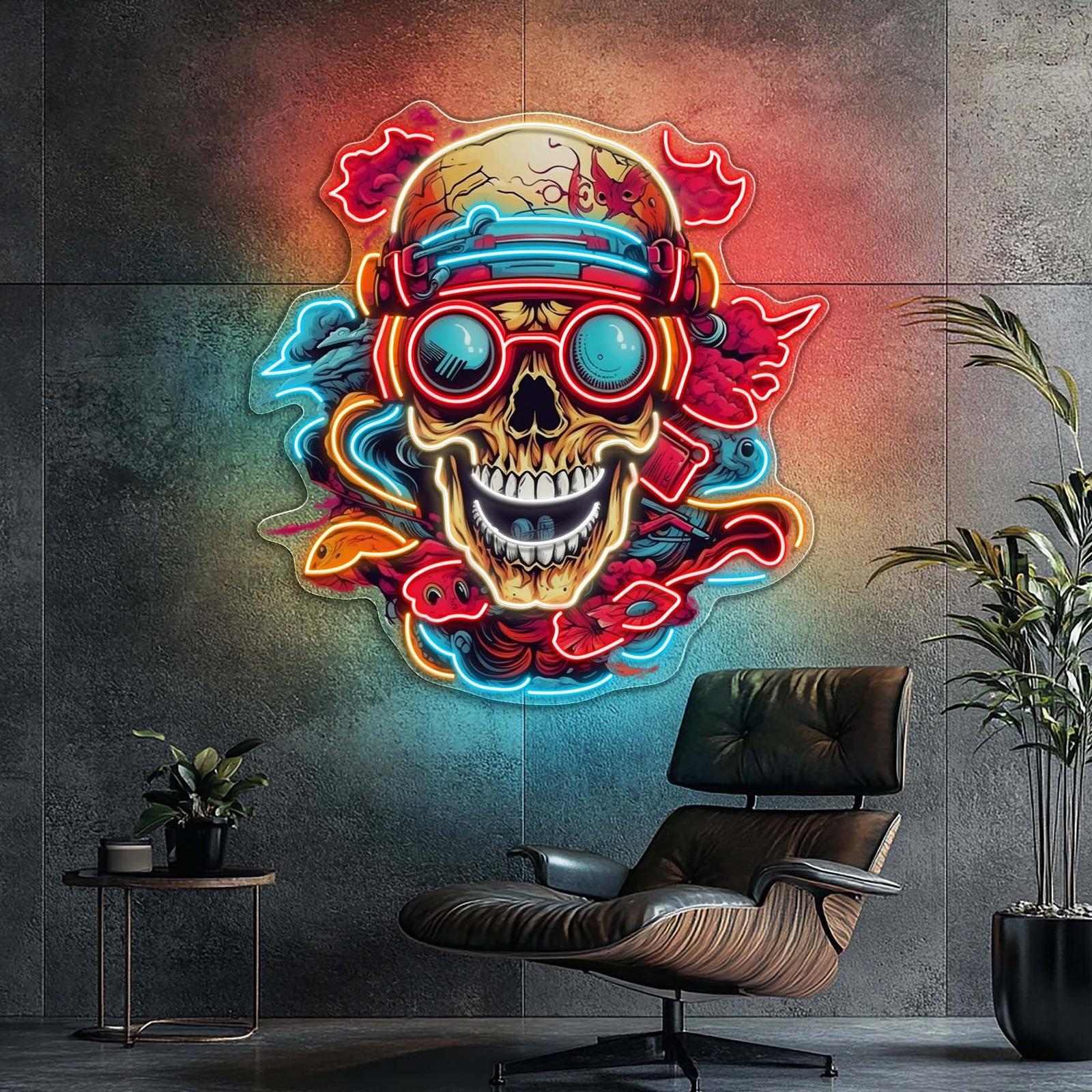 Todeslicht: Die Kunst von Leben und Tod Neon Kunstwerk