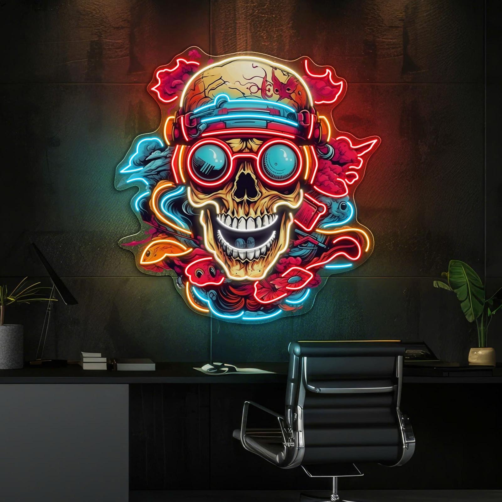 Todeslicht: Die Kunst von Leben und Tod Neon Kunstwerk
