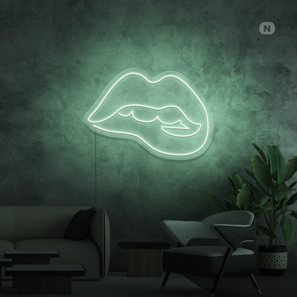 Neon Schild Verführerische Lippe