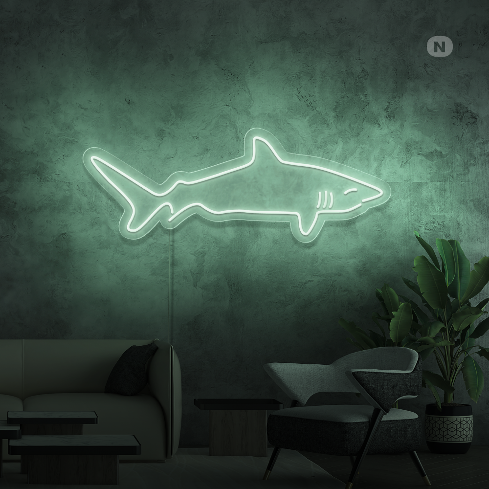 Neon Schild Hai