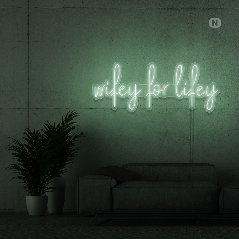 Neon Schild Wifey for lifey