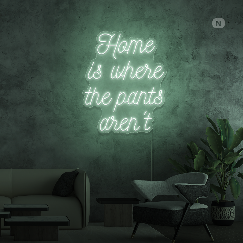 Neon Schild Zitat Zuhause