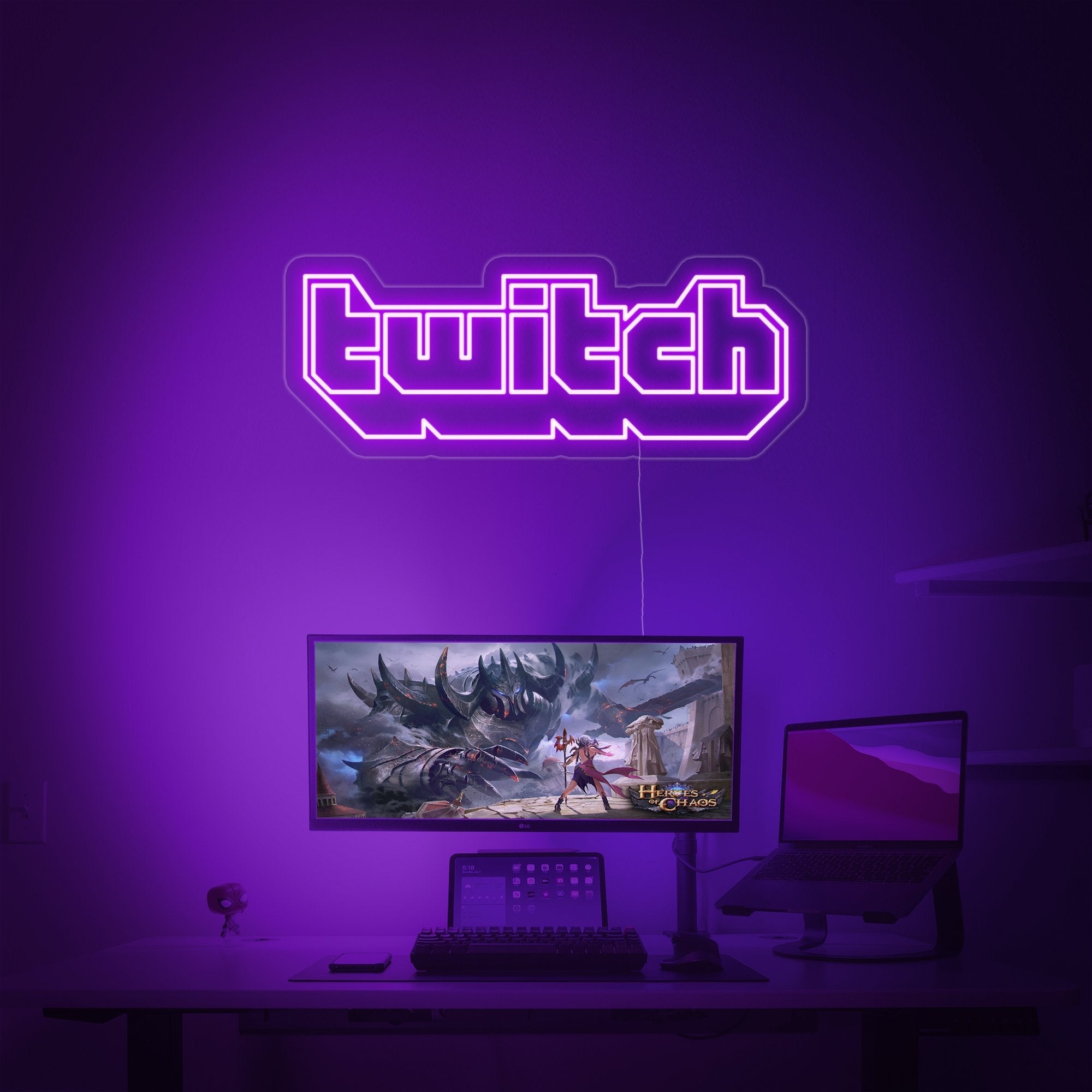 "Twitch, Spiele-Dekor, Spiele-Wandkunst" Neonschrift
