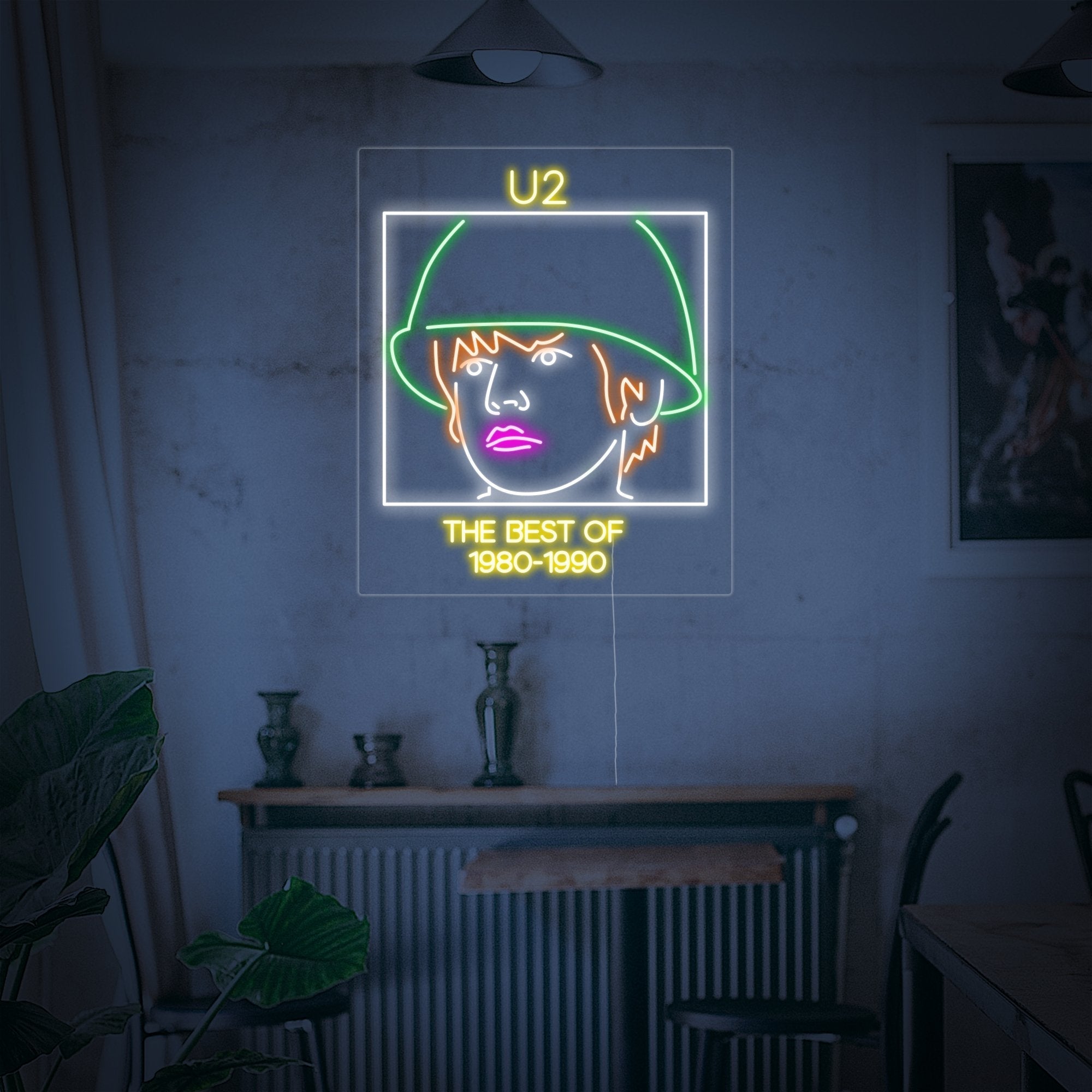 "U2" Neonschrift