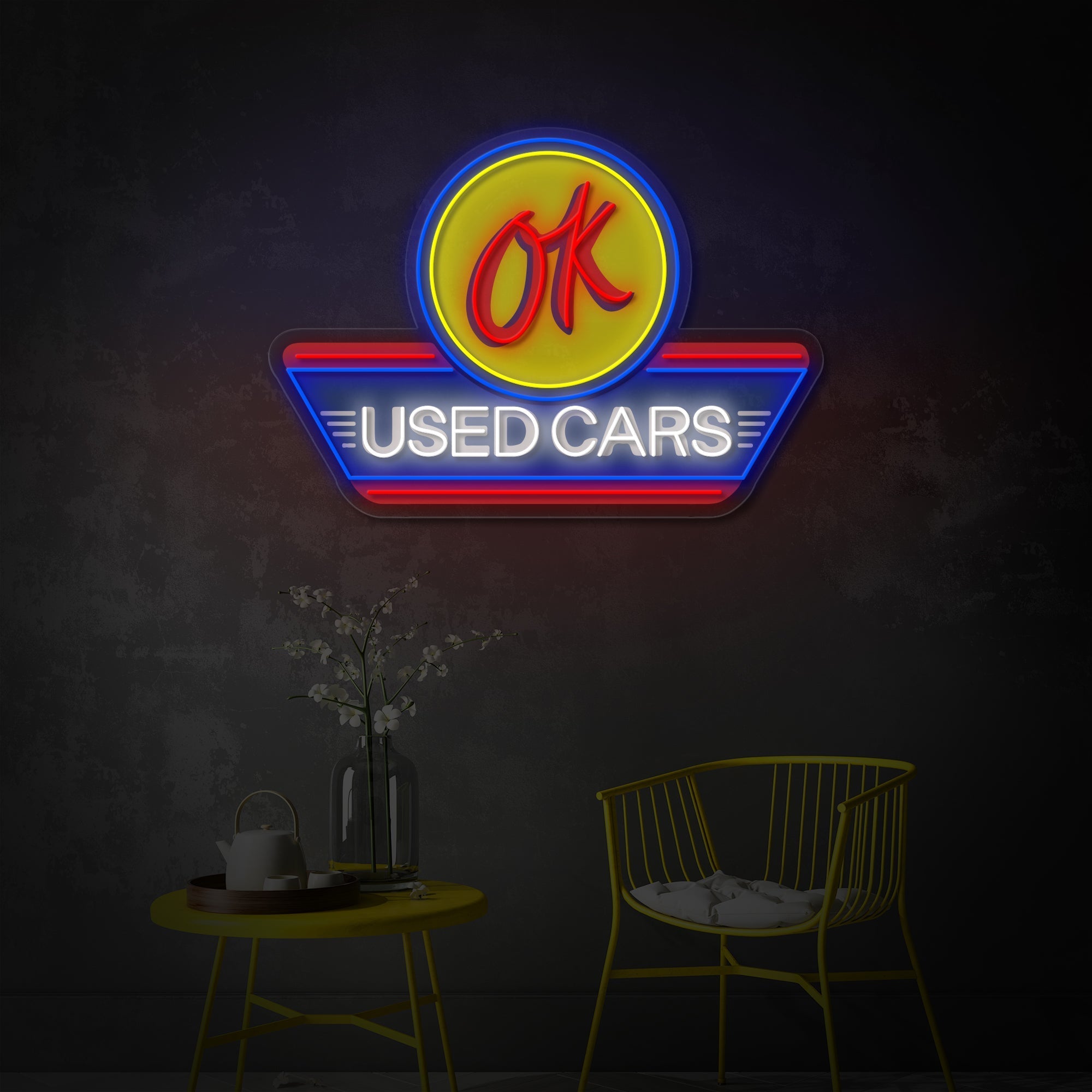 "Used Cars, Auto -Service -Logo" UV-bedruckt LED-Neonschild