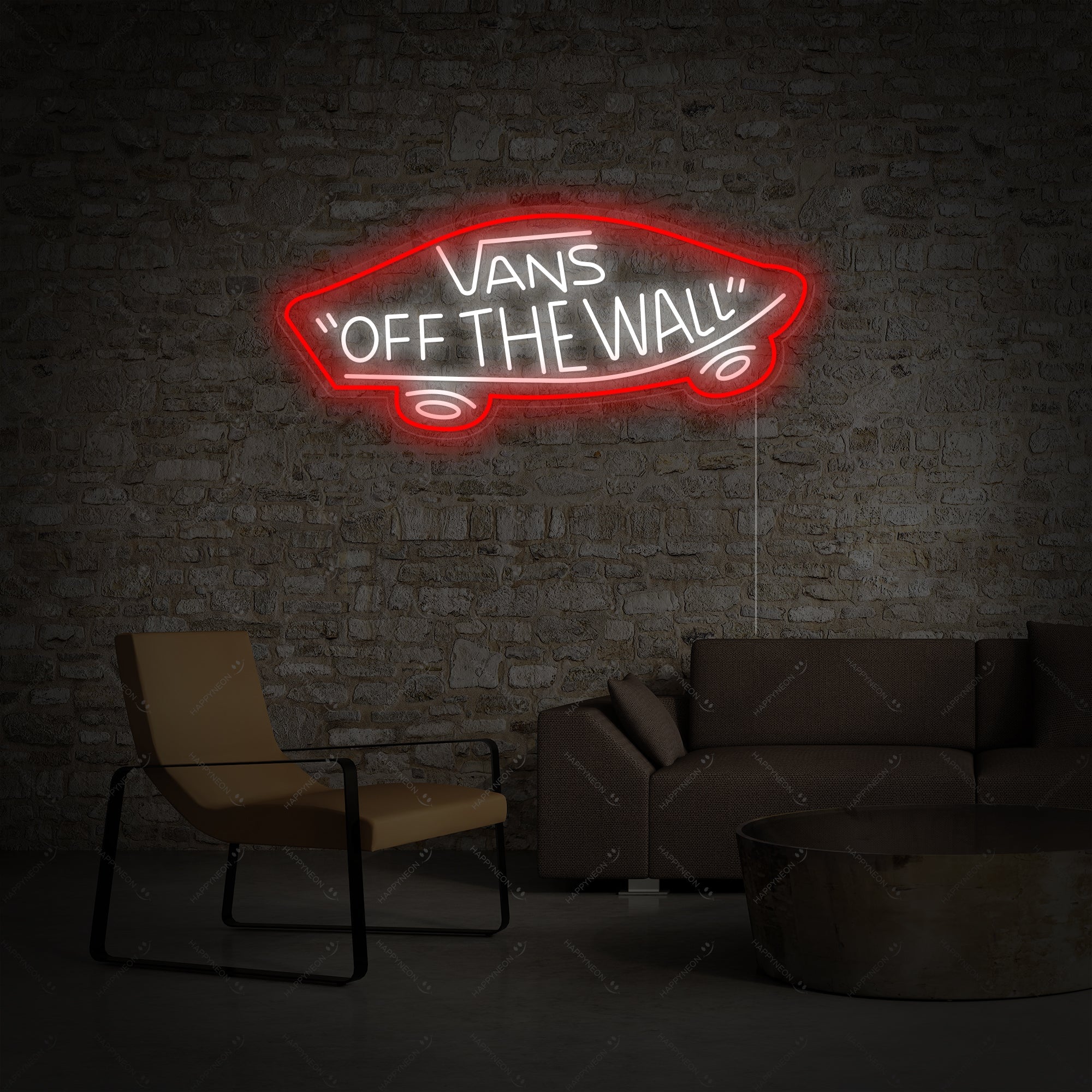 "Vans Off The Wall" Neonschrift