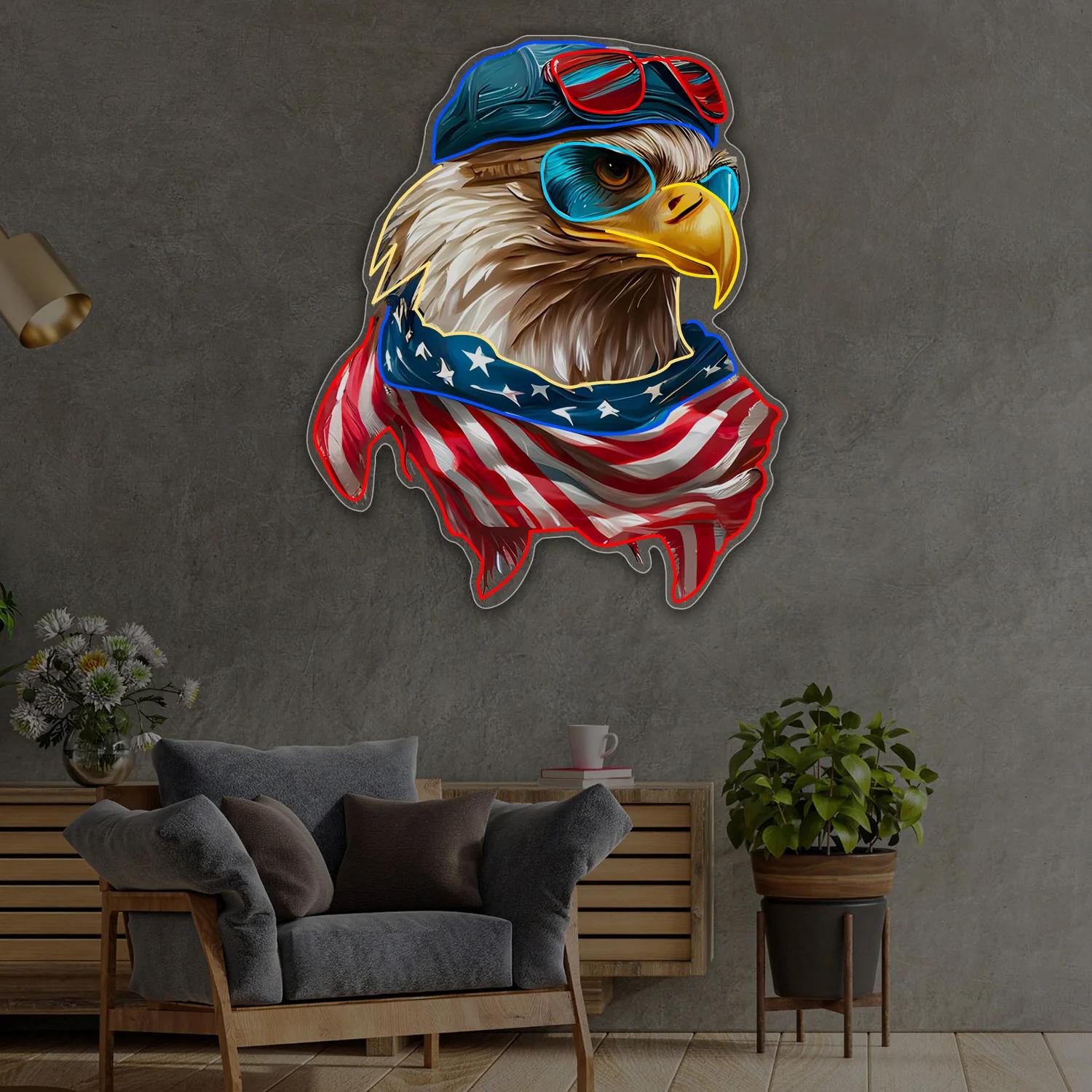 Veteranentag: „Soaring with Pride“-Leuchtreklame-Lichtkunstwerk – Eine leuchtende Hommage an Ehre und Freiheit