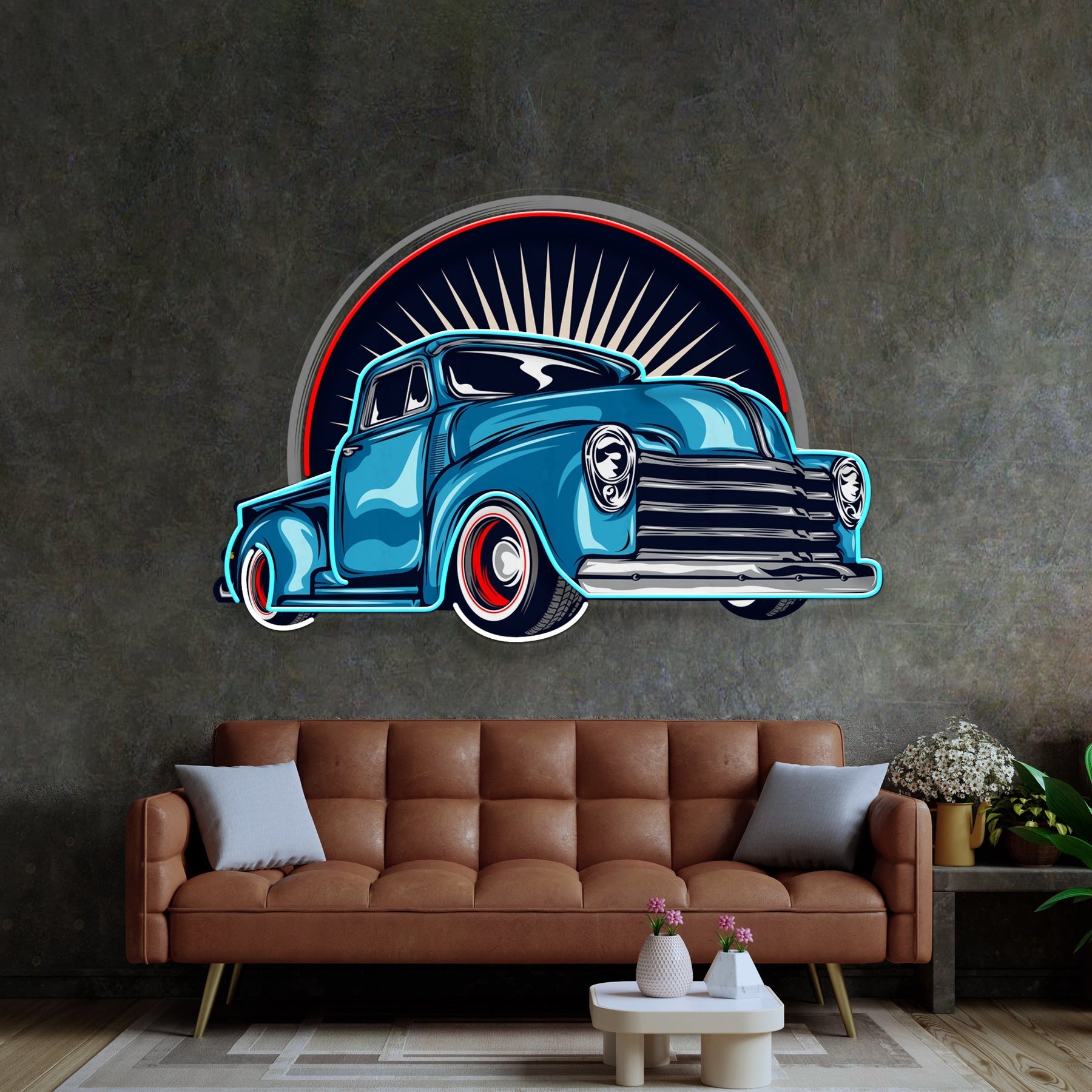Vintage Pickup Truck LED Leuchtreklame Licht