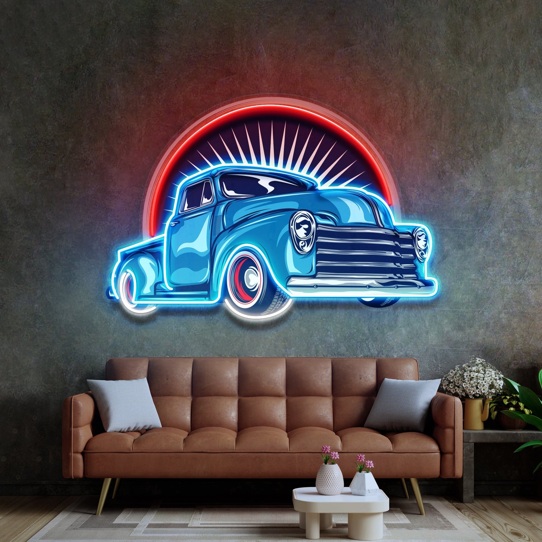 Vintage Pickup Truck LED Leuchtreklame Licht
