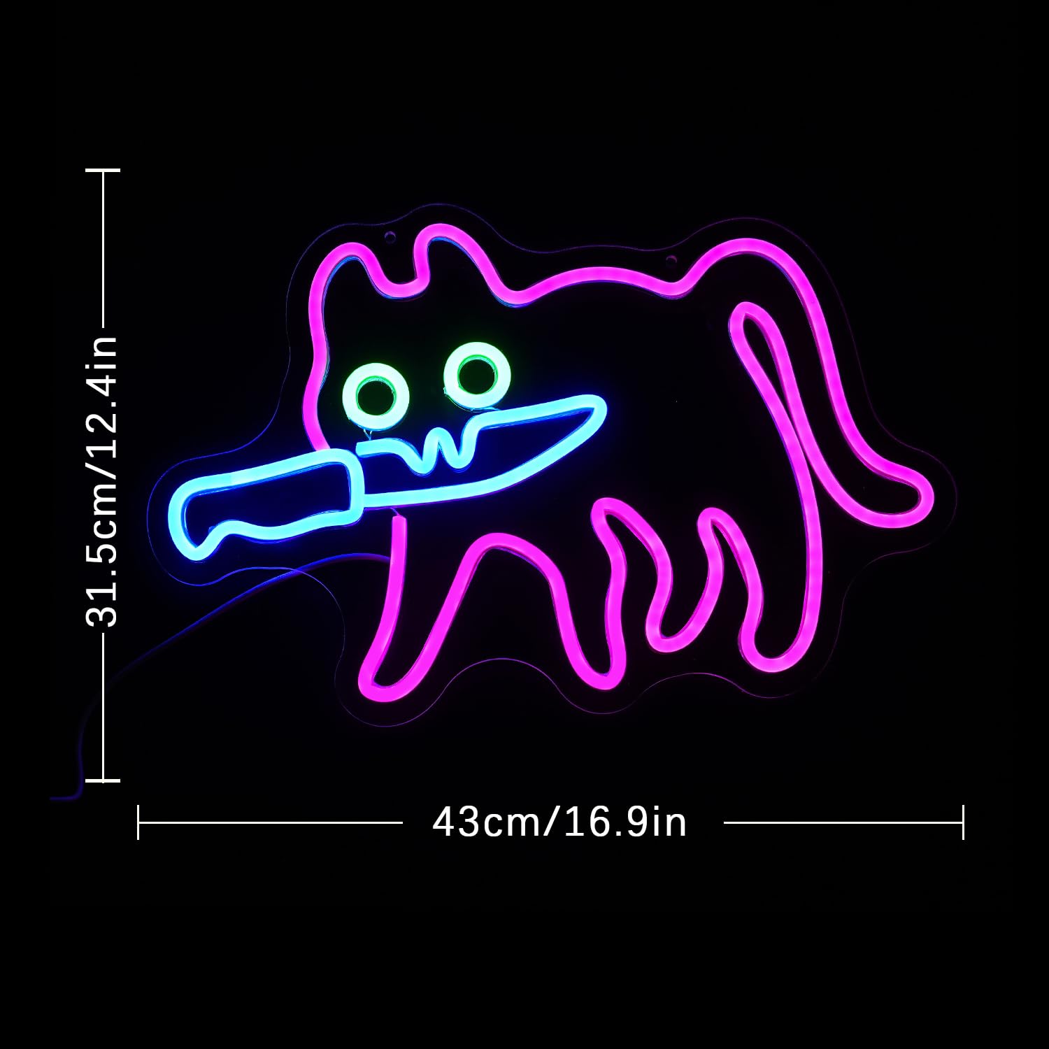 Vorsicht vor unserer Katzen-Erinnerungs-Leuchtreklame