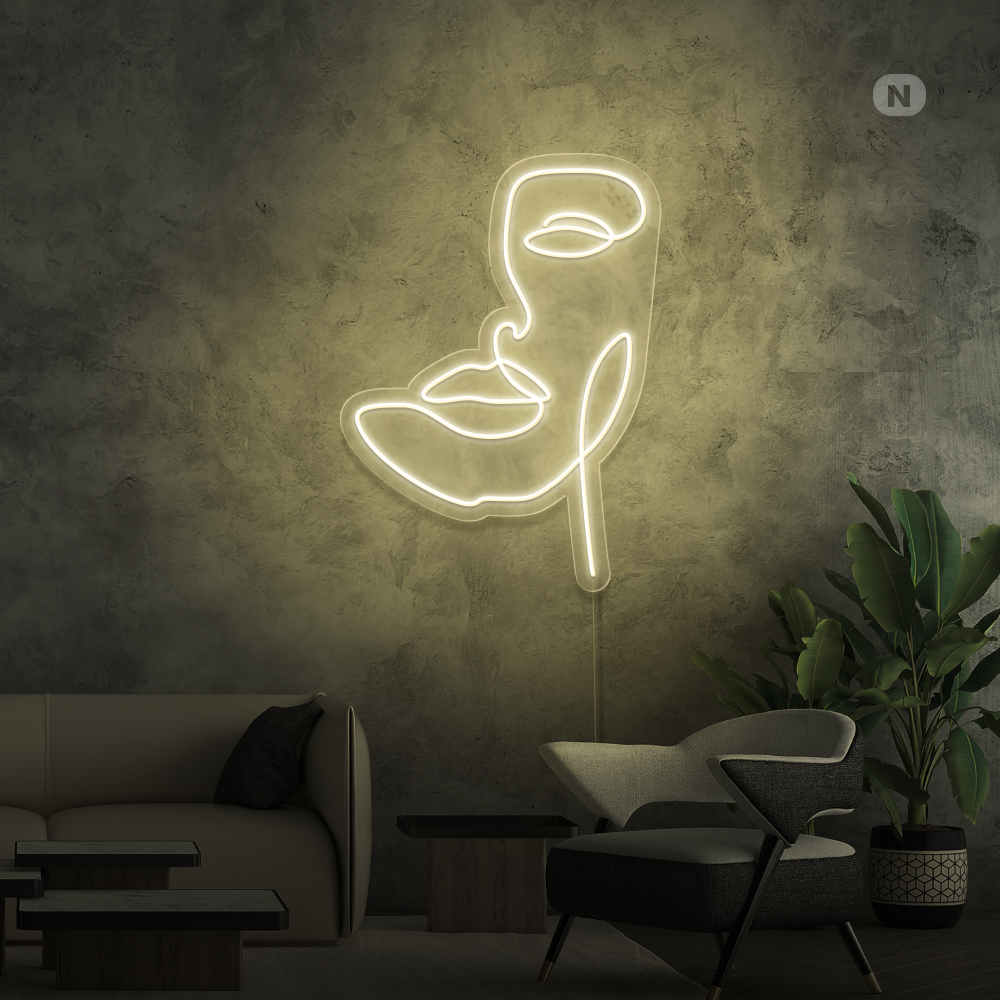 Neon Schild Maske