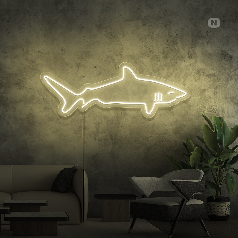 Neon Schild Hai