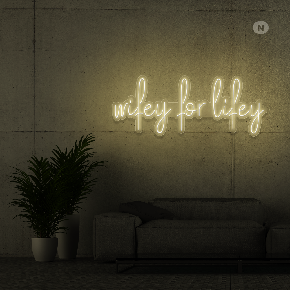 Neon Schild Wifey for lifey